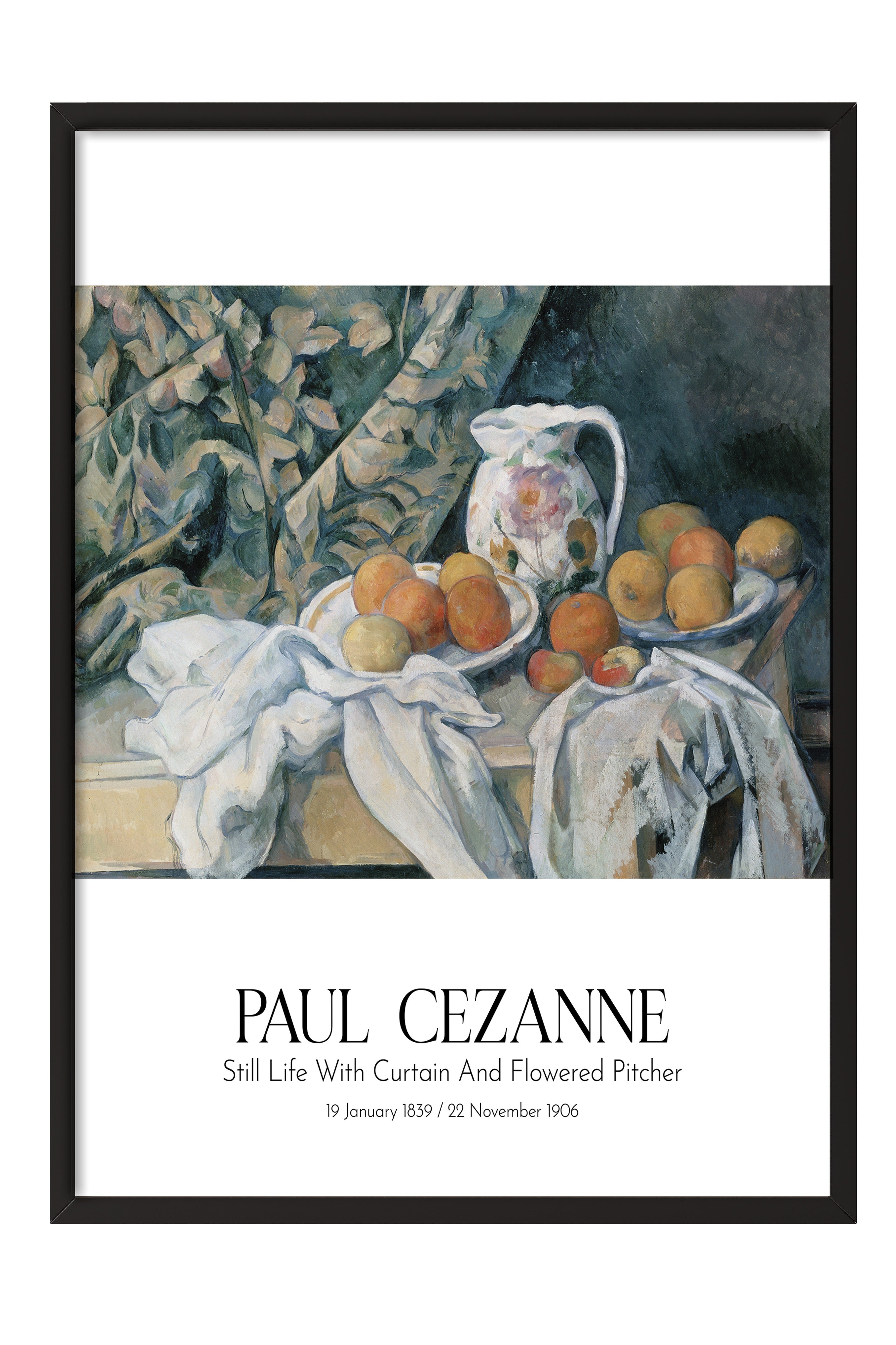 Paul Cezanne, Siyah Çerçeveli Tablo, Sanat Serisi NO:110470