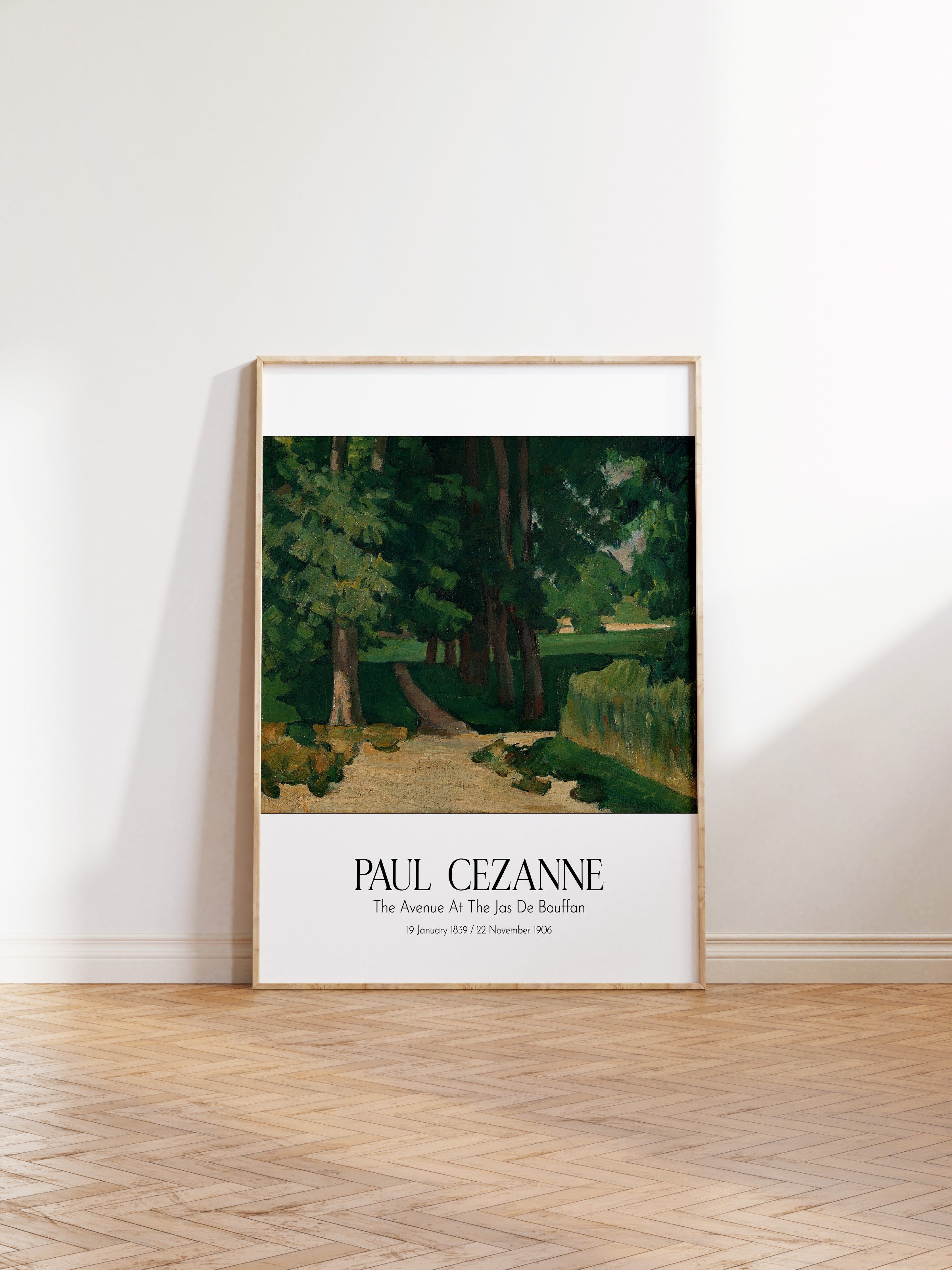 Paul Cezanne - The Avenue At The Jas De Bouffan, Ahşap Çerçeveli Tablo, Sanat Serisi NO:110472