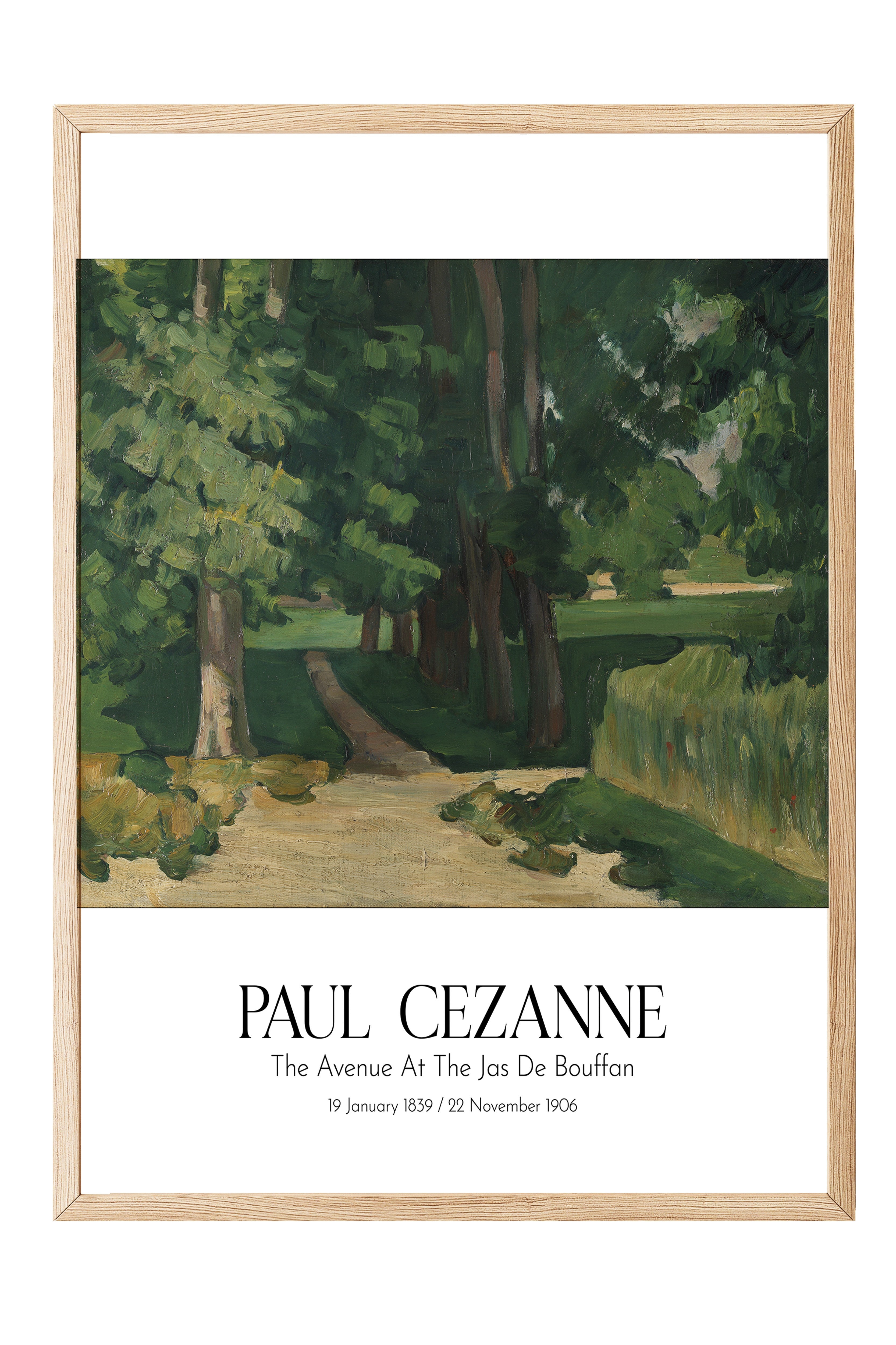 Paul Cezanne - The Avenue At The Jas De Bouffan, Ahşap Çerçeveli Tablo, Sanat Serisi NO:110472
