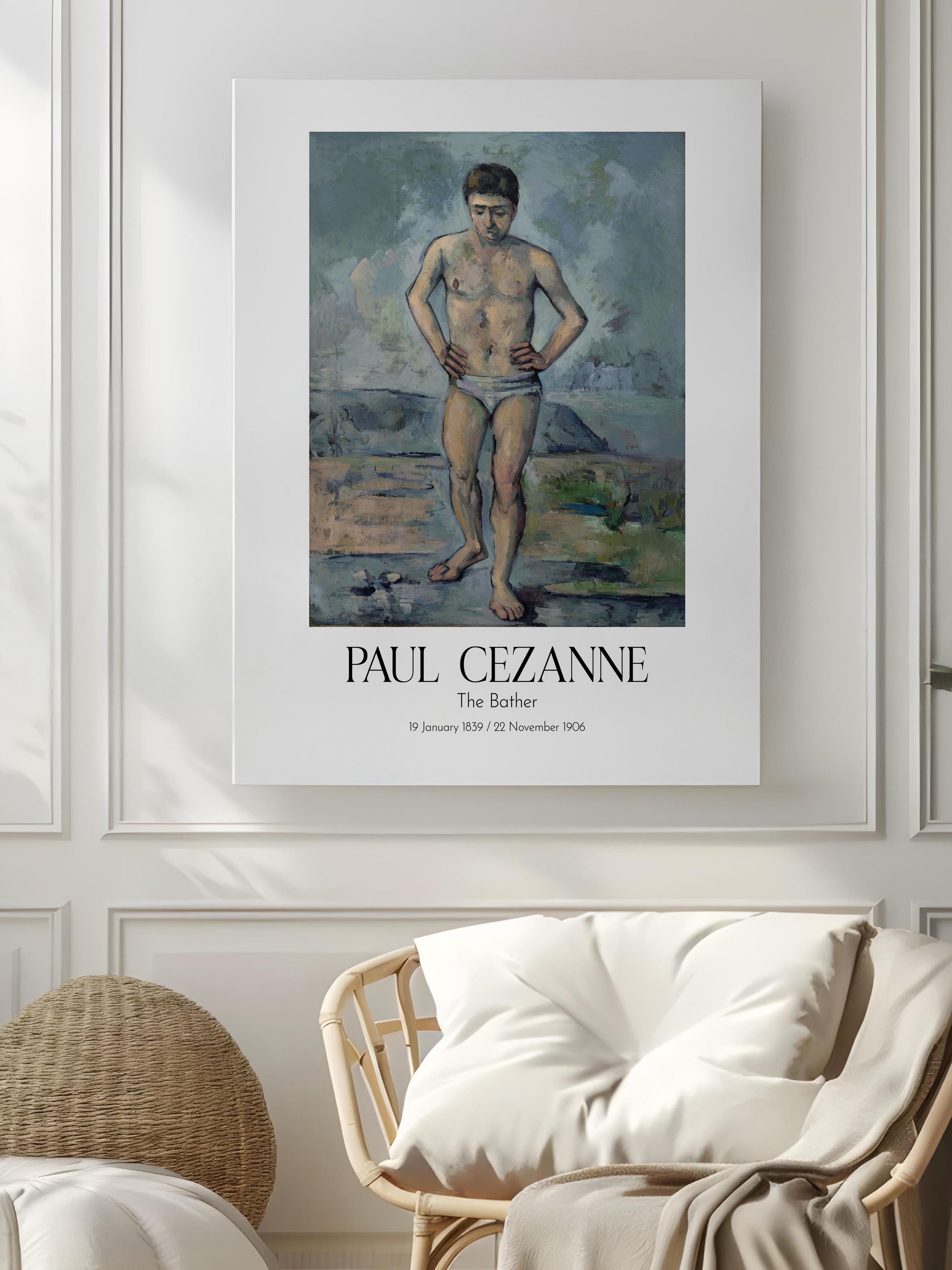 Paul Cezanne - The Bather, Kanvas Tablo, Sanat Serisi NO:110473