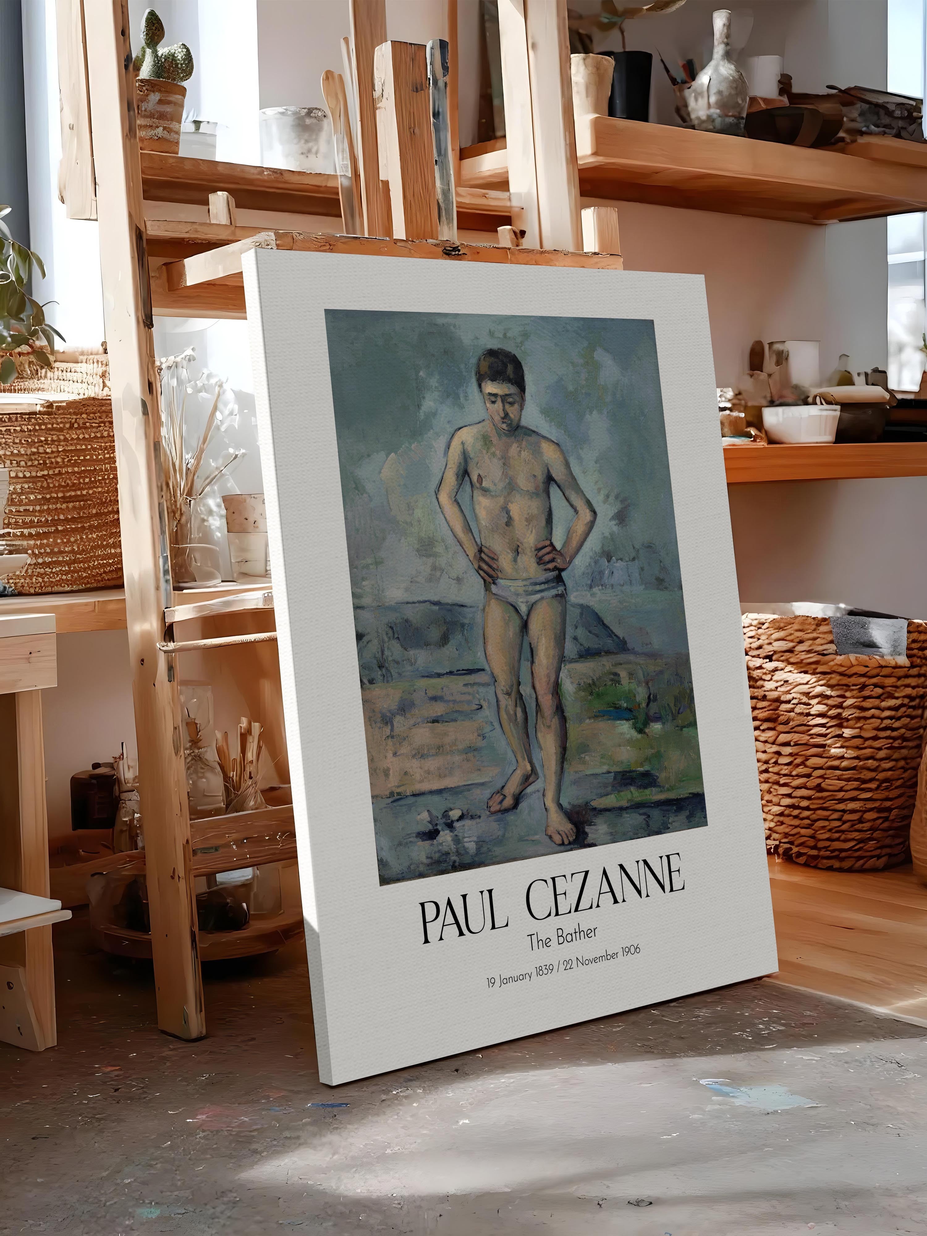 Paul Cezanne - The Bather, Kanvas Tablo, Sanat Serisi NO:110473