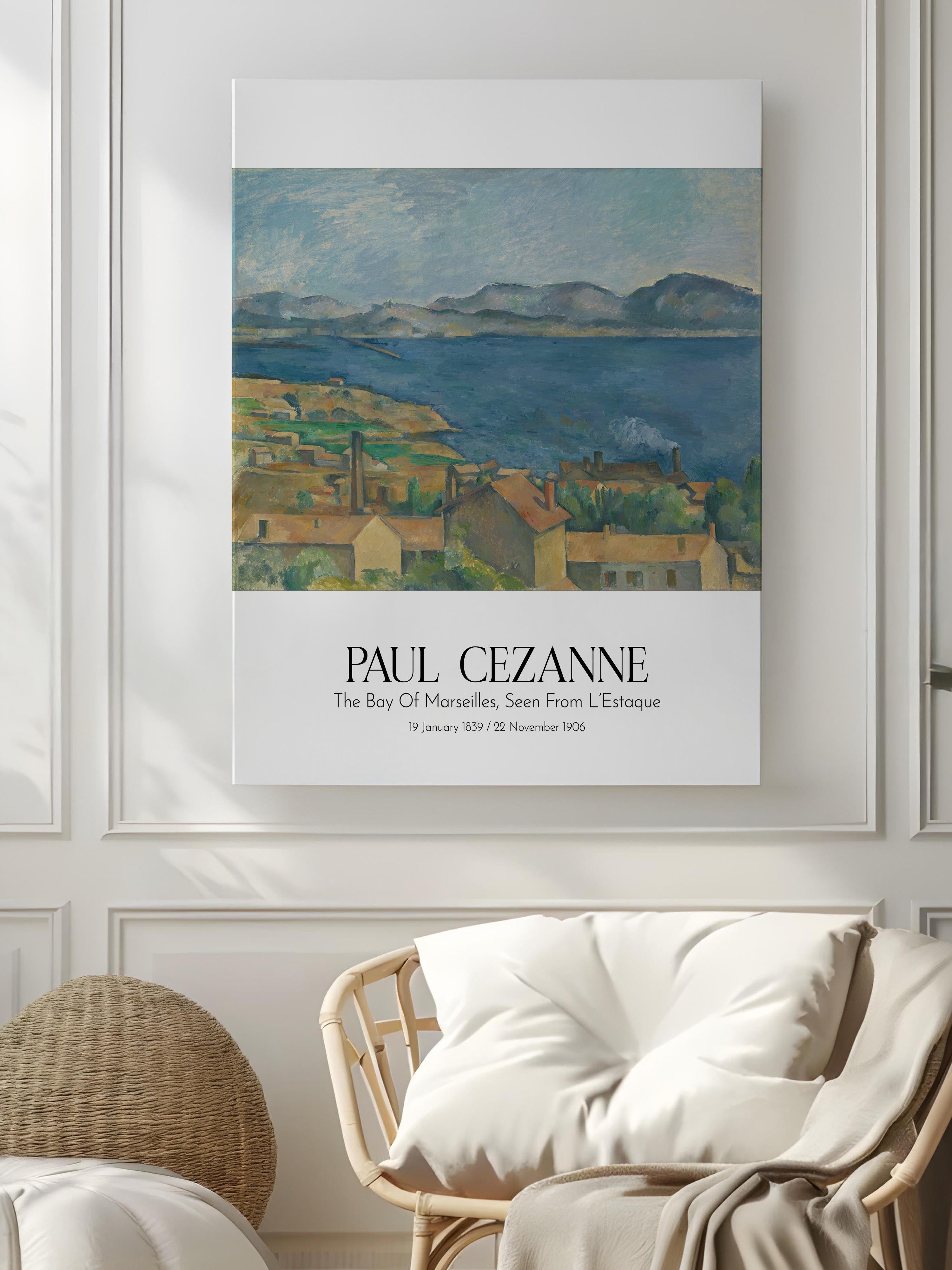 Paul Cezanne - The Bay Of Marseilles, Seen From L'Estaque, Kanvas Tablo, Sanat Serisi NO:110483
