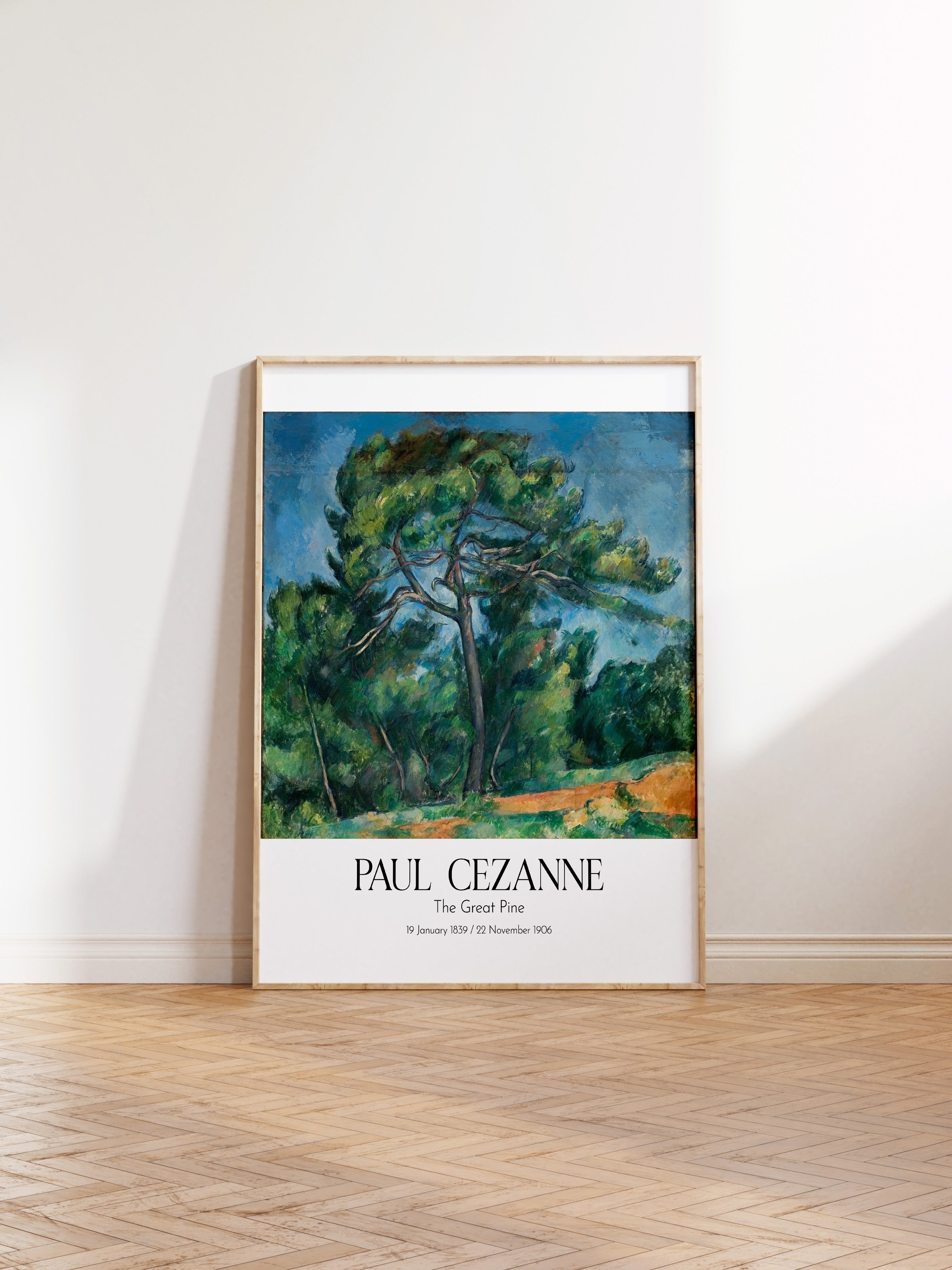 Paul Cezanne - The Great Pine, Ahşap Çerçeveli Tablo, Sanat Serisi NO:110475