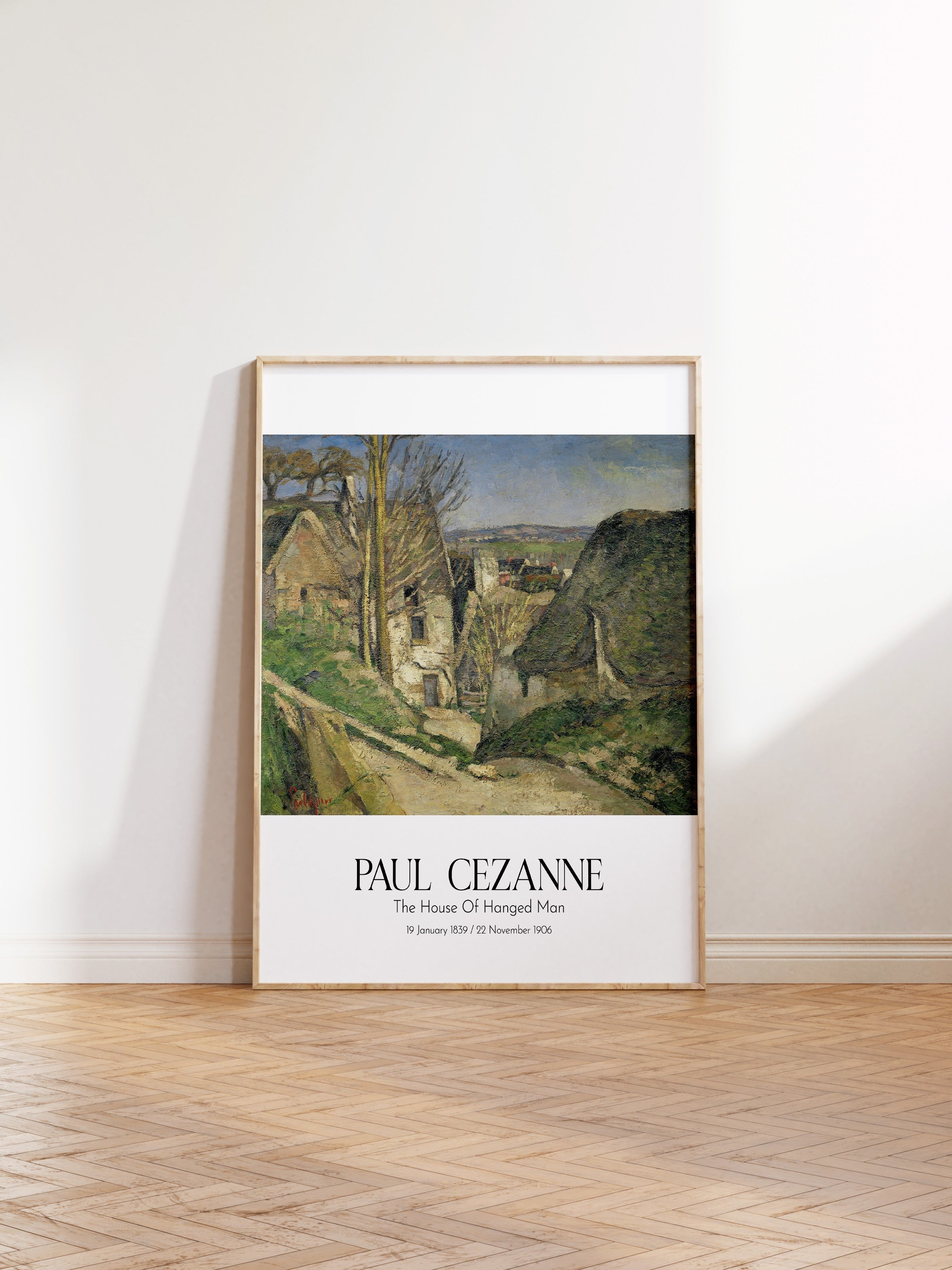 Paul Cezanne - The House Of Hanged Man, Ahşap Çerçeveli Tablo, Sanat Serisi NO:110451