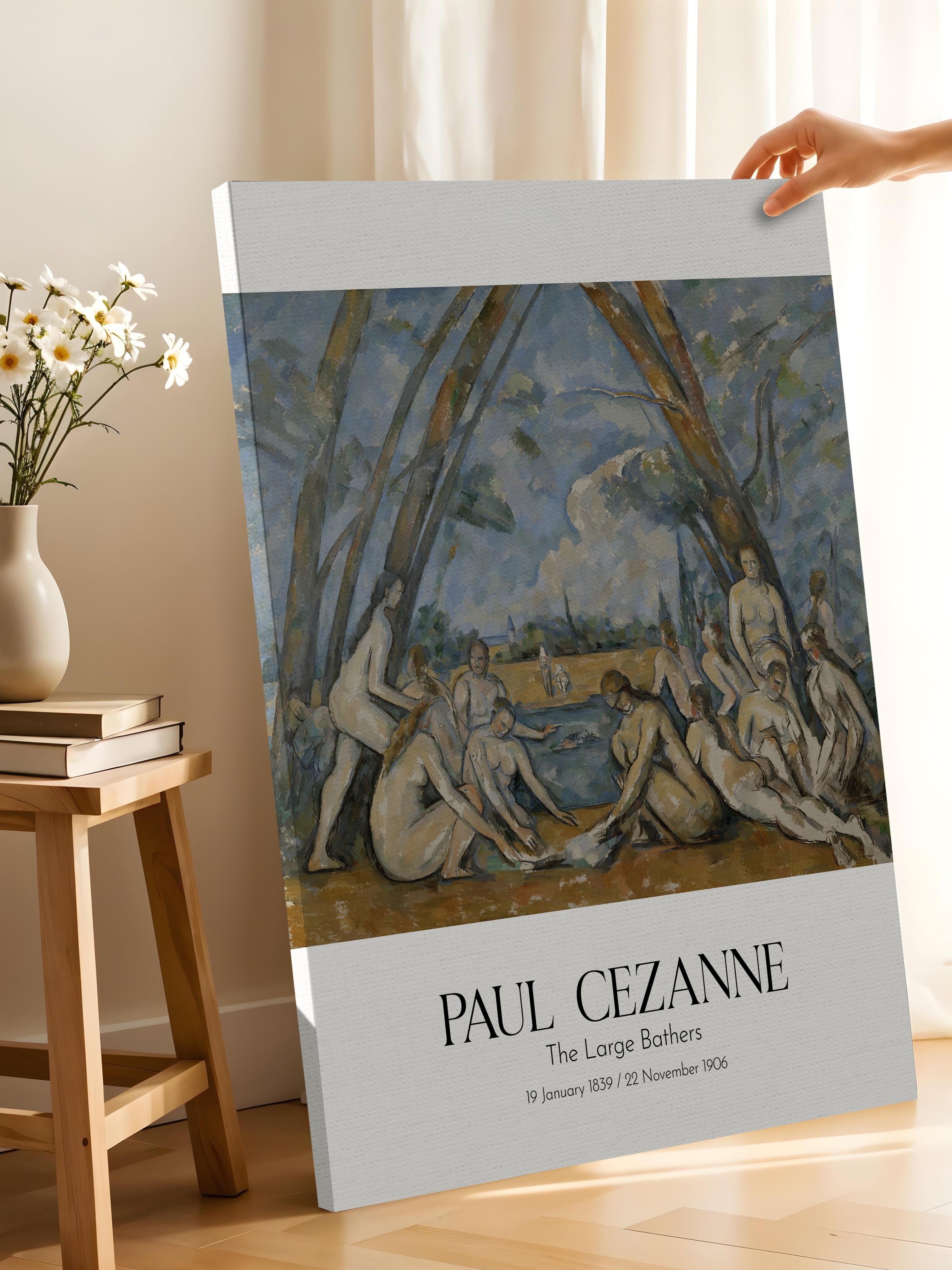 Paul Cezanne - The Large Bathers, Kanvas Tablo, Sanat Serisi NO:110476