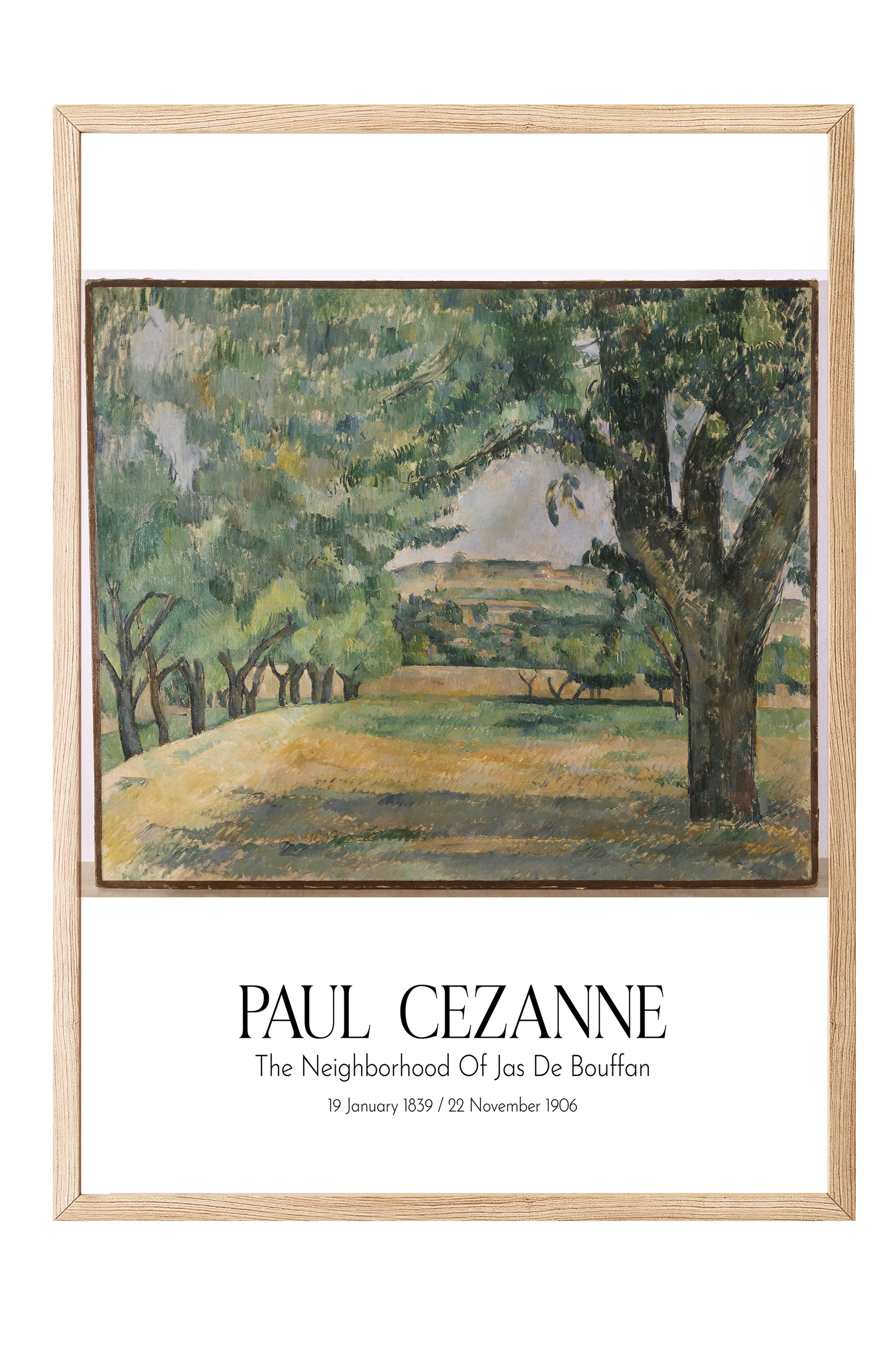 Paul Cezanne - The Neighborhood Of Jas De Bouffan, Ahşap Çerçeveli Tablo, Sanat Serisi NO:110477