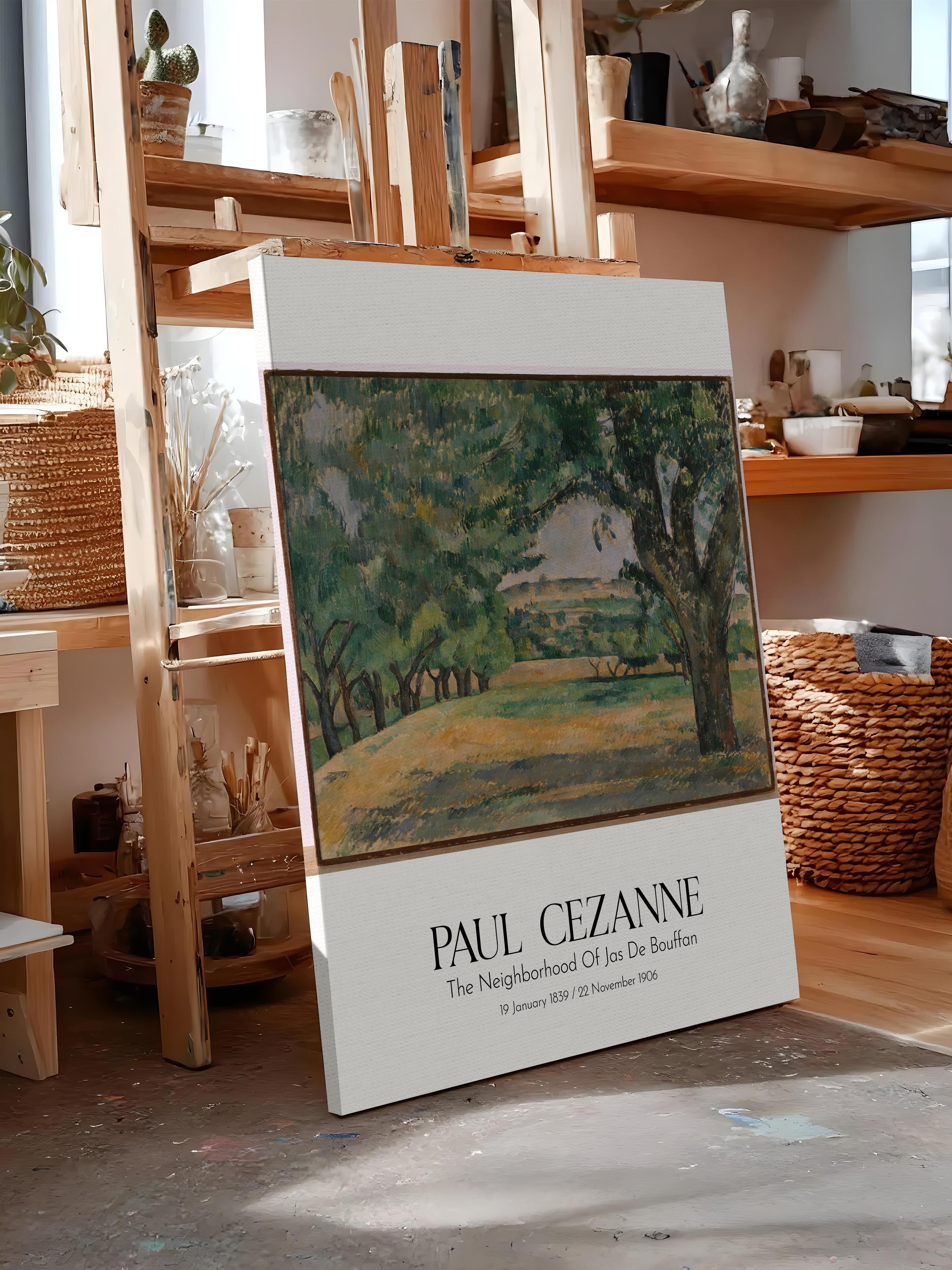 Paul Cezanne - The Neighborhood Of Jas De Bouffan, Kanvas Tablo, Sanat Serisi NO:110477