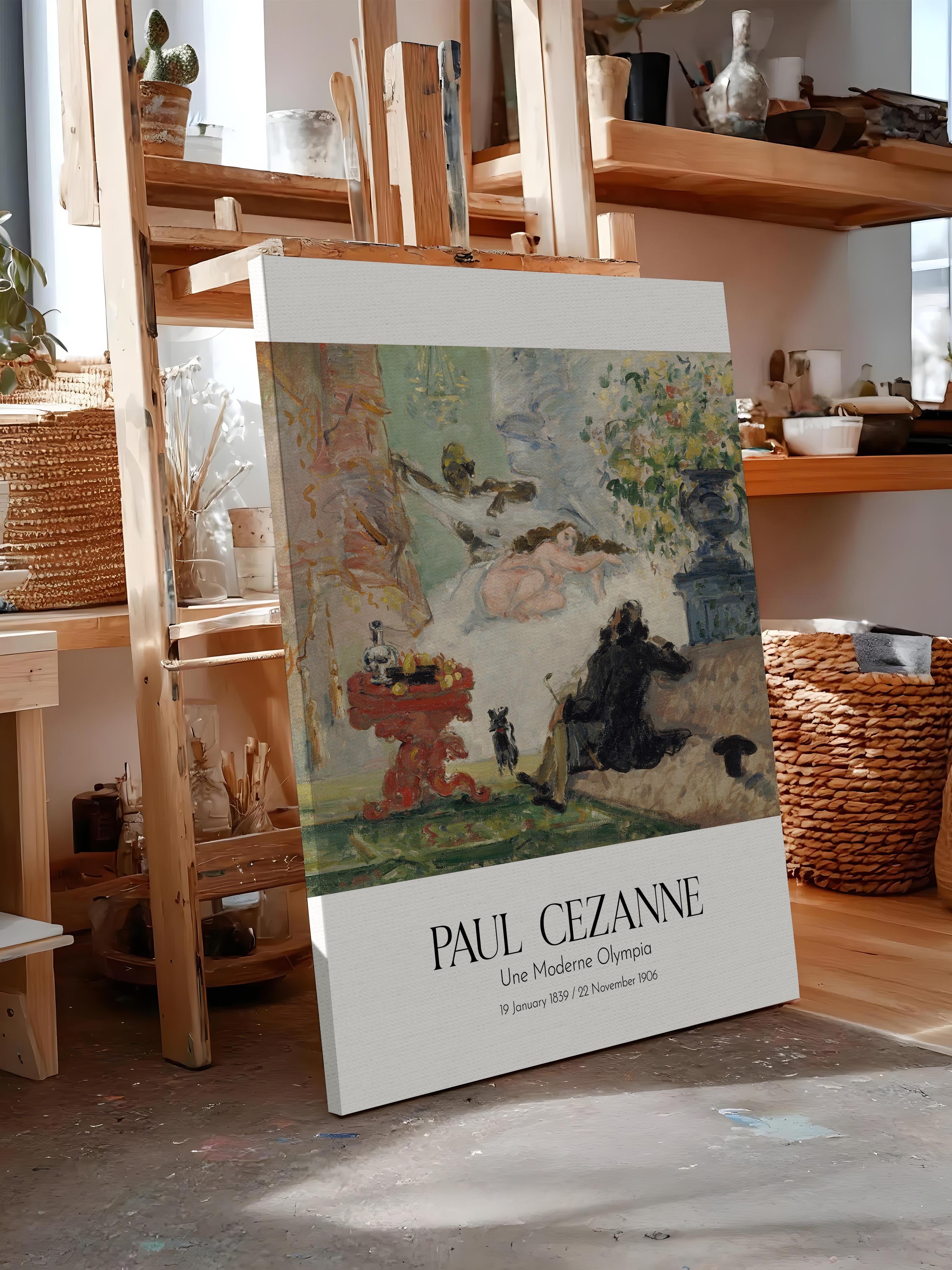 Paul Cezanne - Une Moderne Olympia, Kanvas Tablo, Sanat Serisi NO:110487