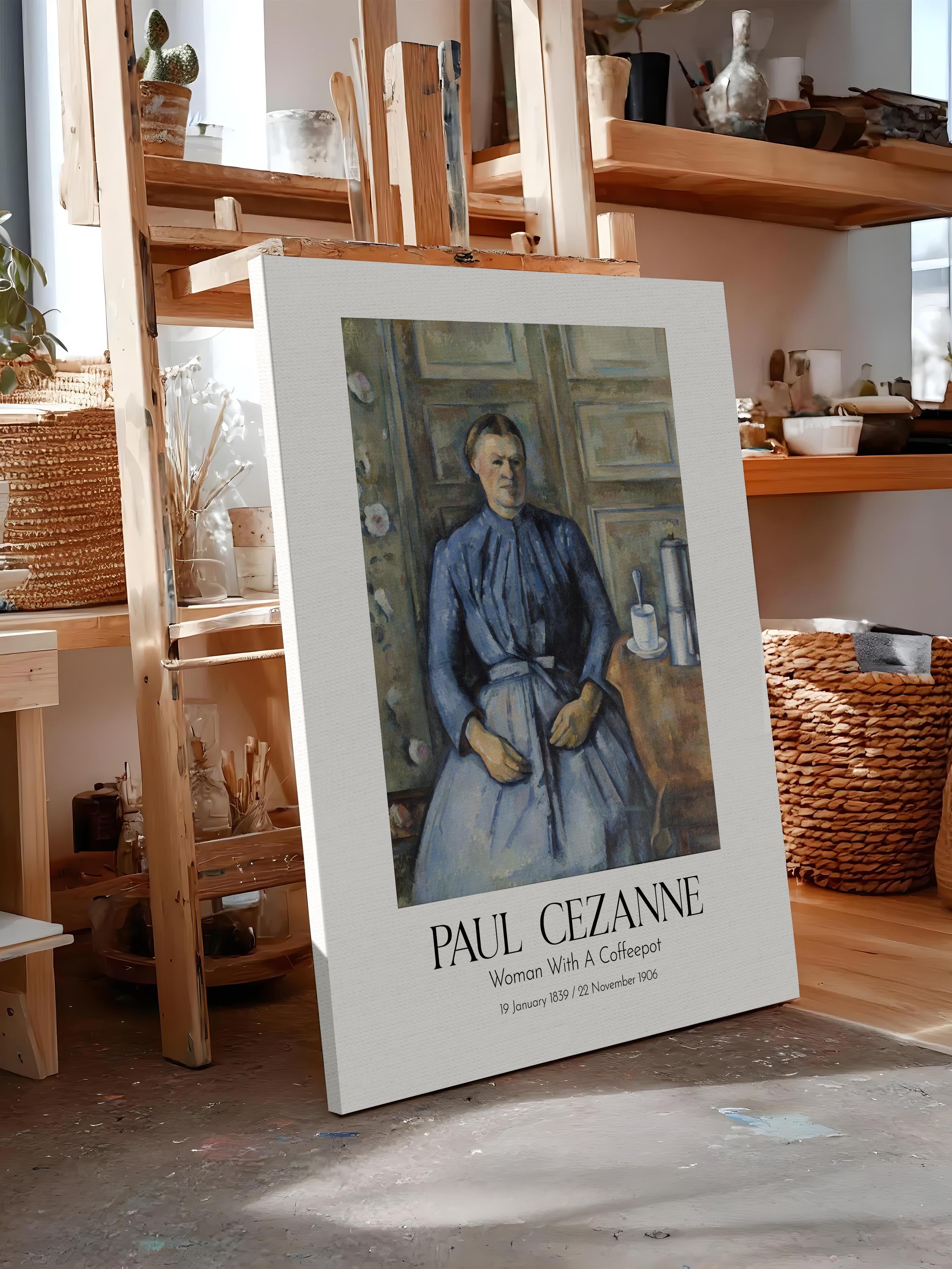 Paul Cezanne - Woman With A Coffeepot, Kanvas Tablo, Sanat Serisi NO:110480