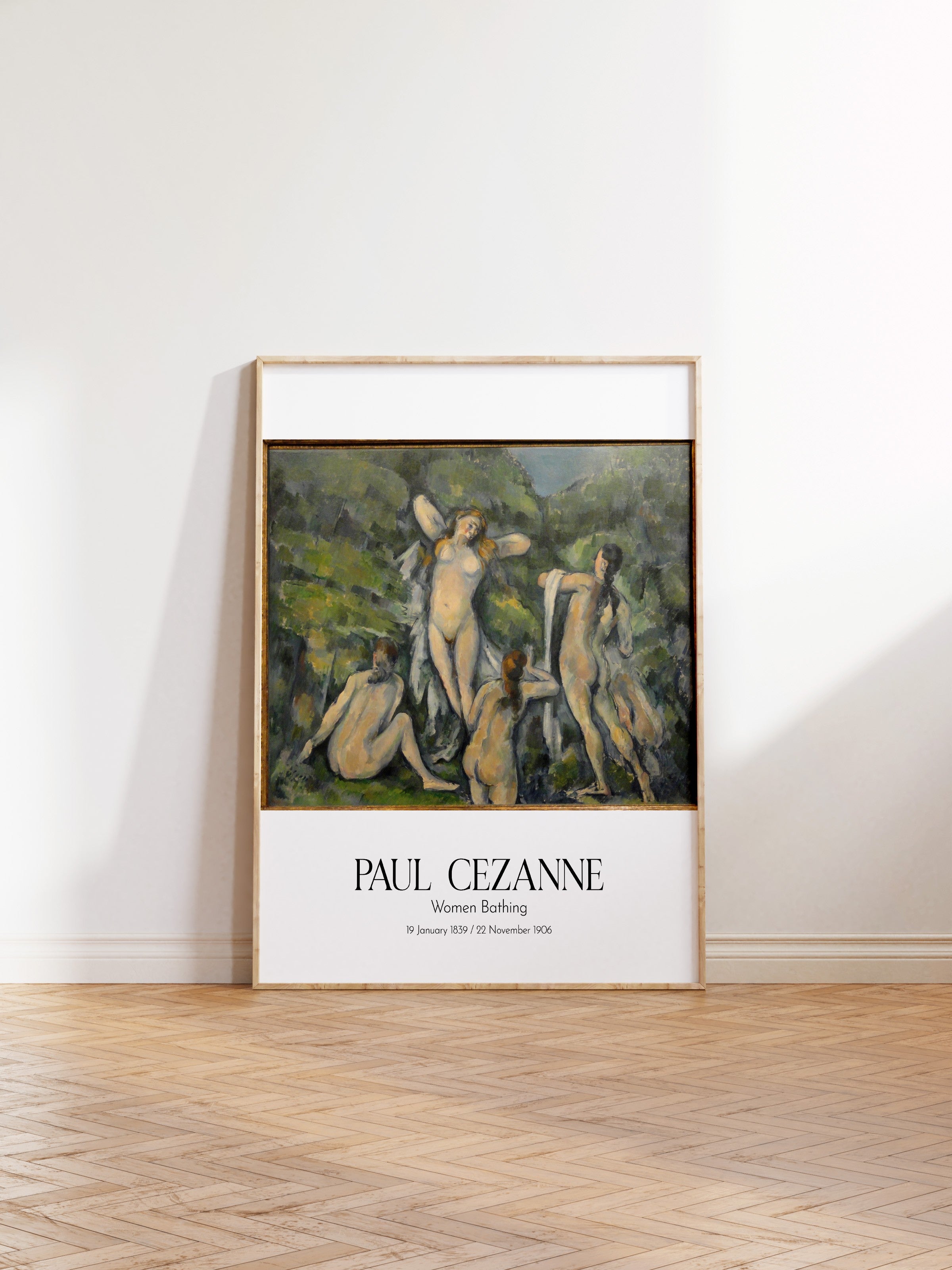 Paul Cezanne - Women Bathing, Ahşap Çerçeveli Tablo, Sanat Serisi NO:110481