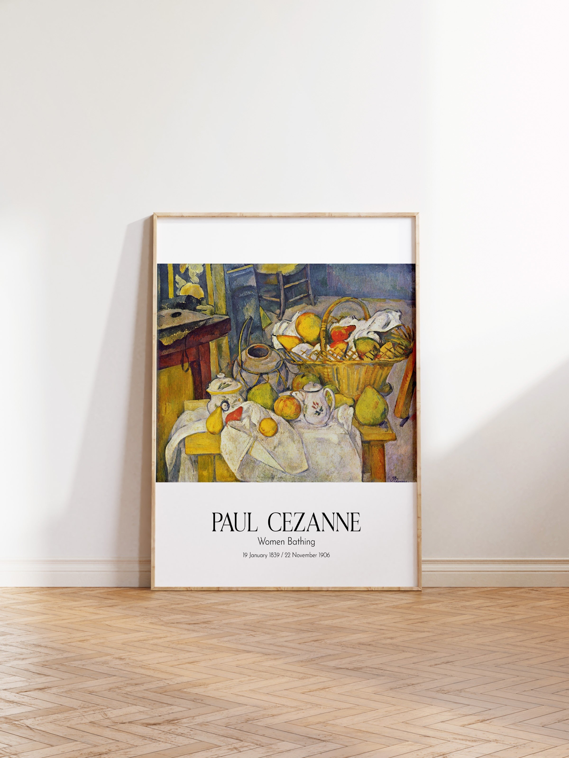 Paul Cezanne - Women Bathing, Ahşap Çerçeveli Tablo, Sanat Serisi NO:110482