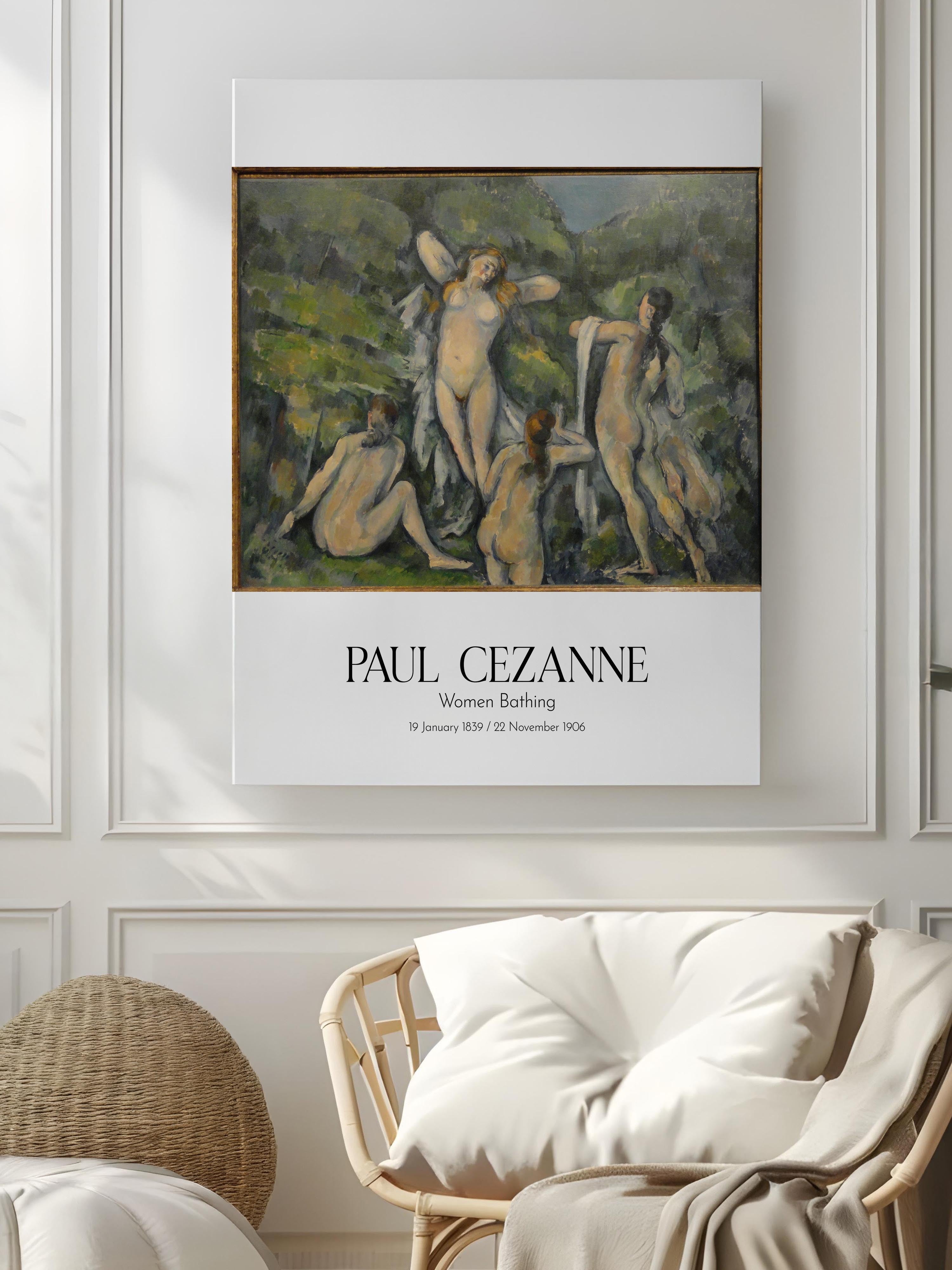Paul Cezanne - Women Bathing, Kanvas Tablo, Sanat Serisi NO:110481