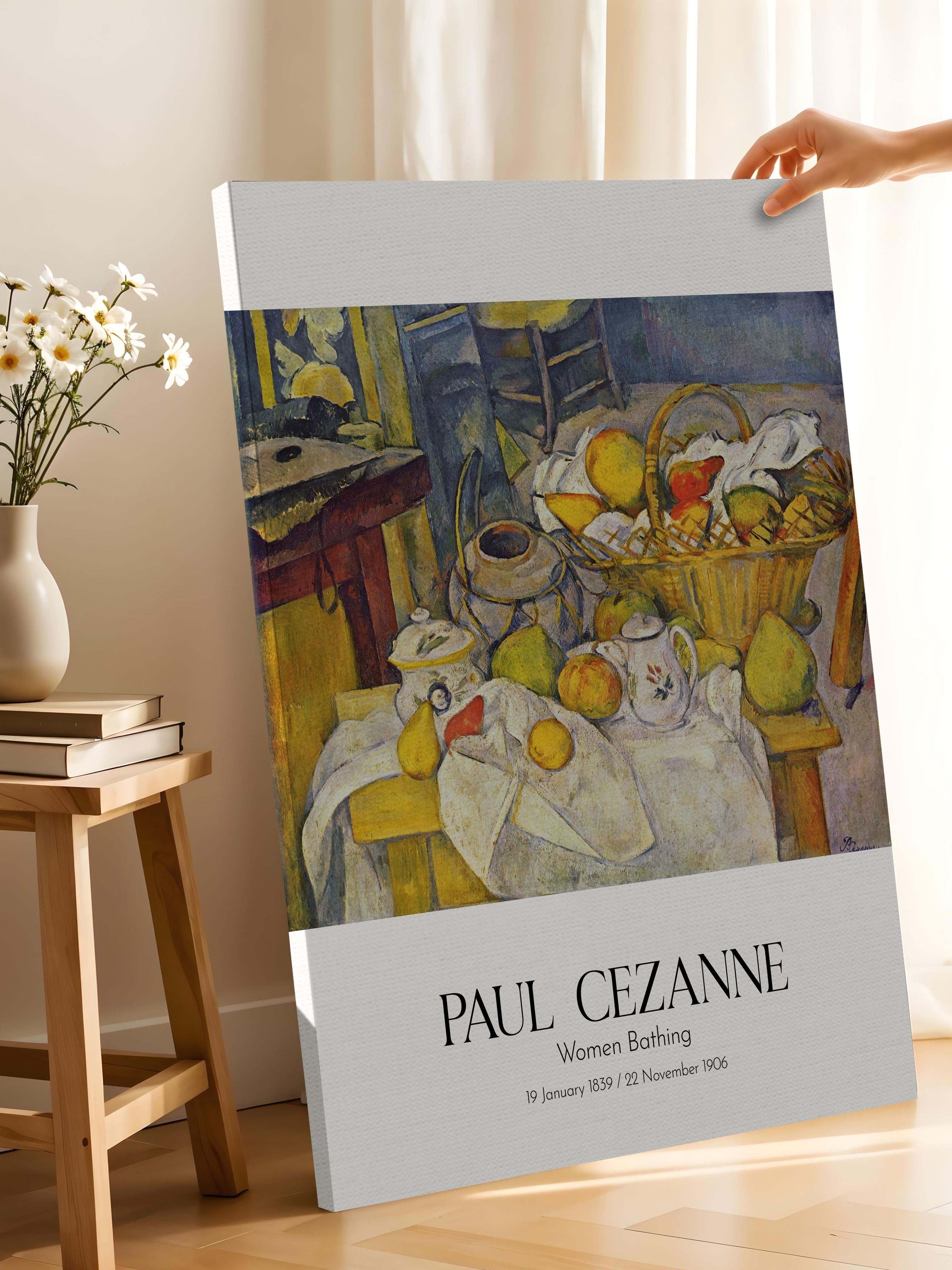 Paul Cezanne - Women Bathing, Kanvas Tablo, Sanat Serisi NO:110482