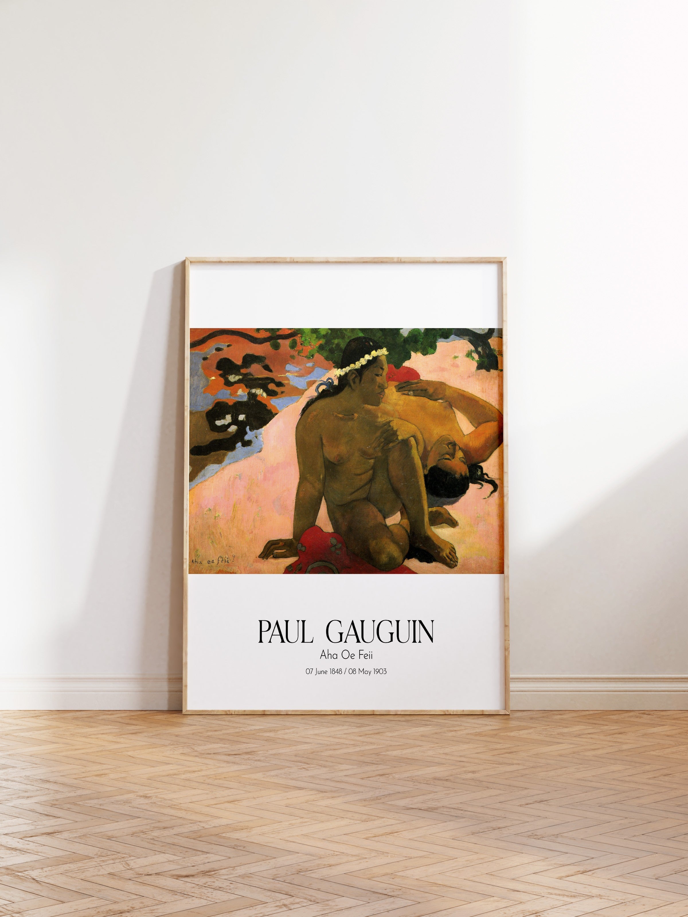 Paul Gauguin - Aha Oe Feii, Ahşap Çerçeveli Tablo, Sanat Serisi NO:110568