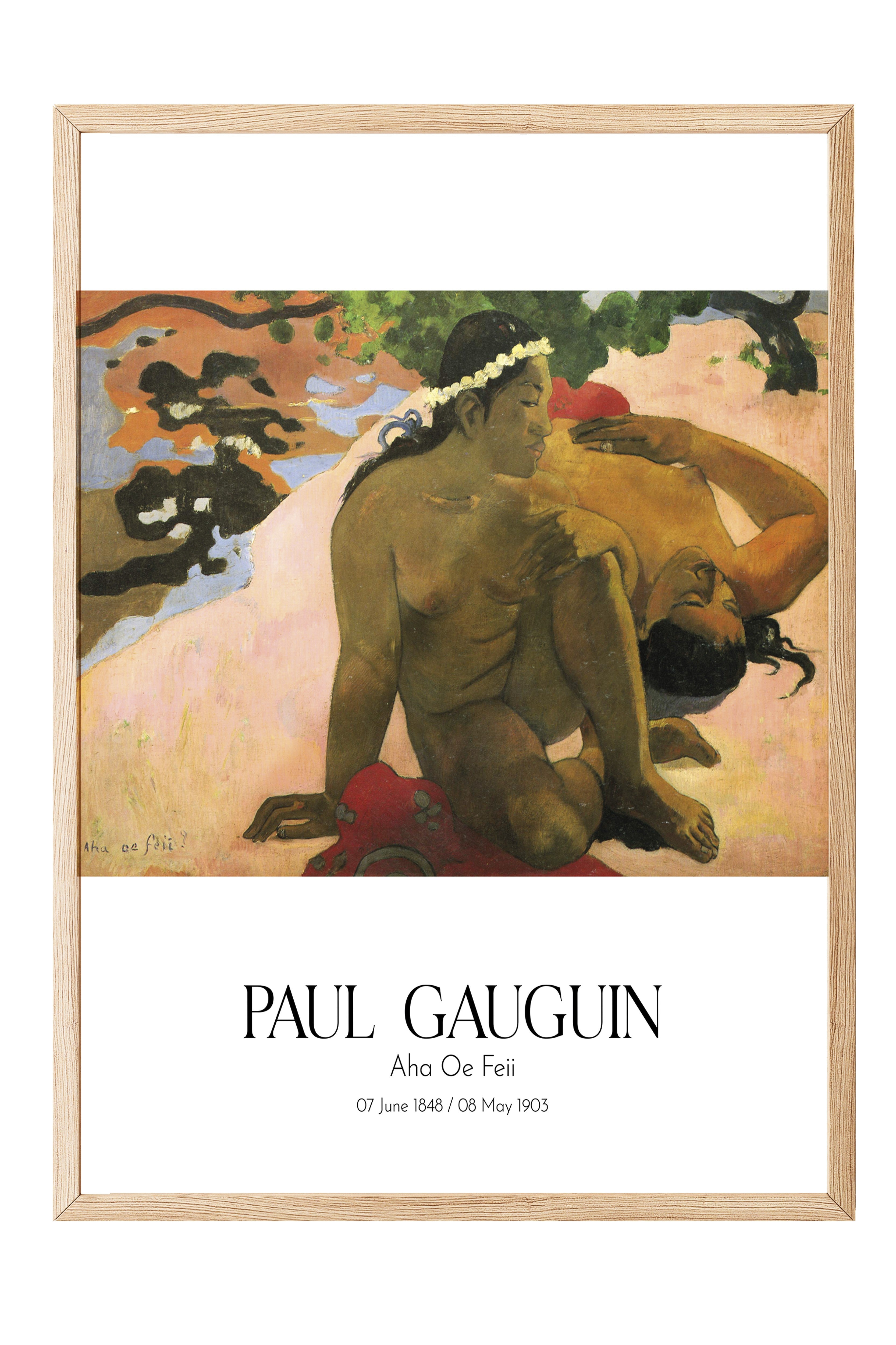 Paul Gauguin - Aha Oe Feii, Ahşap Çerçeveli Tablo, Sanat Serisi NO:110568