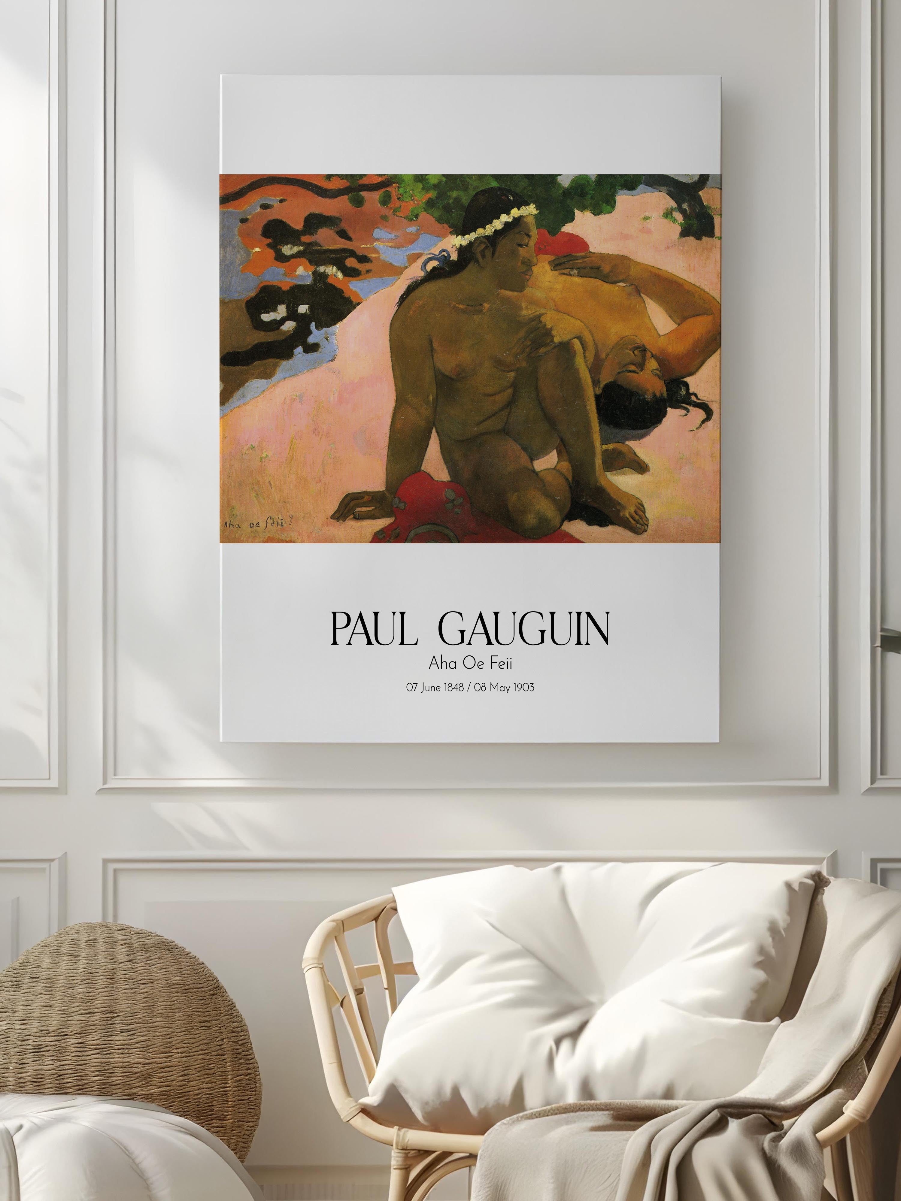 Paul Gauguin - Aha Oe Feii, Kanvas Tablo, Sanat Serisi NO:110568