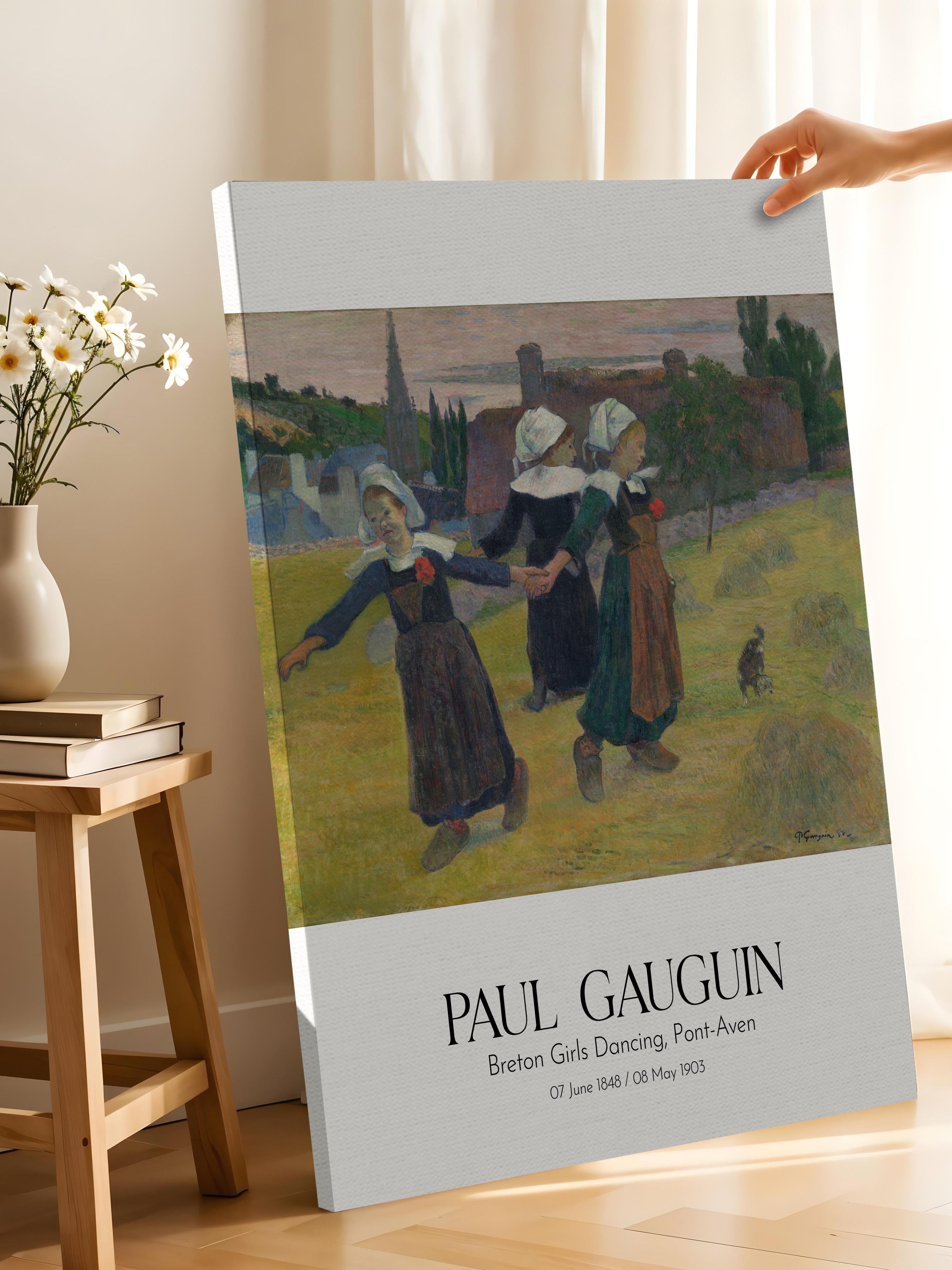 Paul Gauguin - Breton Girls Dancing, Pont-Aven, Kanvas Tablo, Sanat Serisi NO:110544
