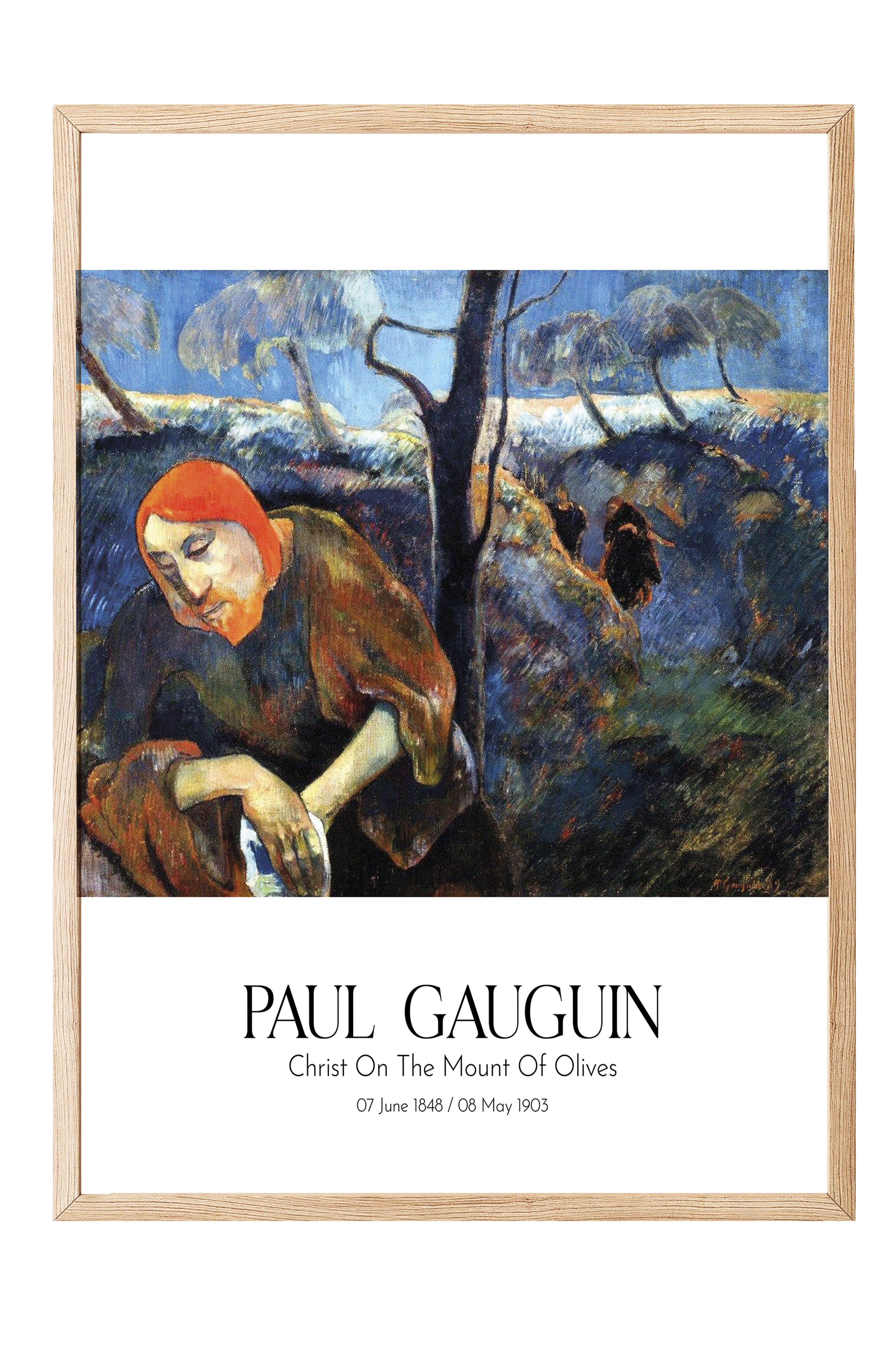 Paul Gauguin - Christ On The Mount Of Olives, Ahşap Çerçeveli Tablo, Sanat Serisi NO:110545
