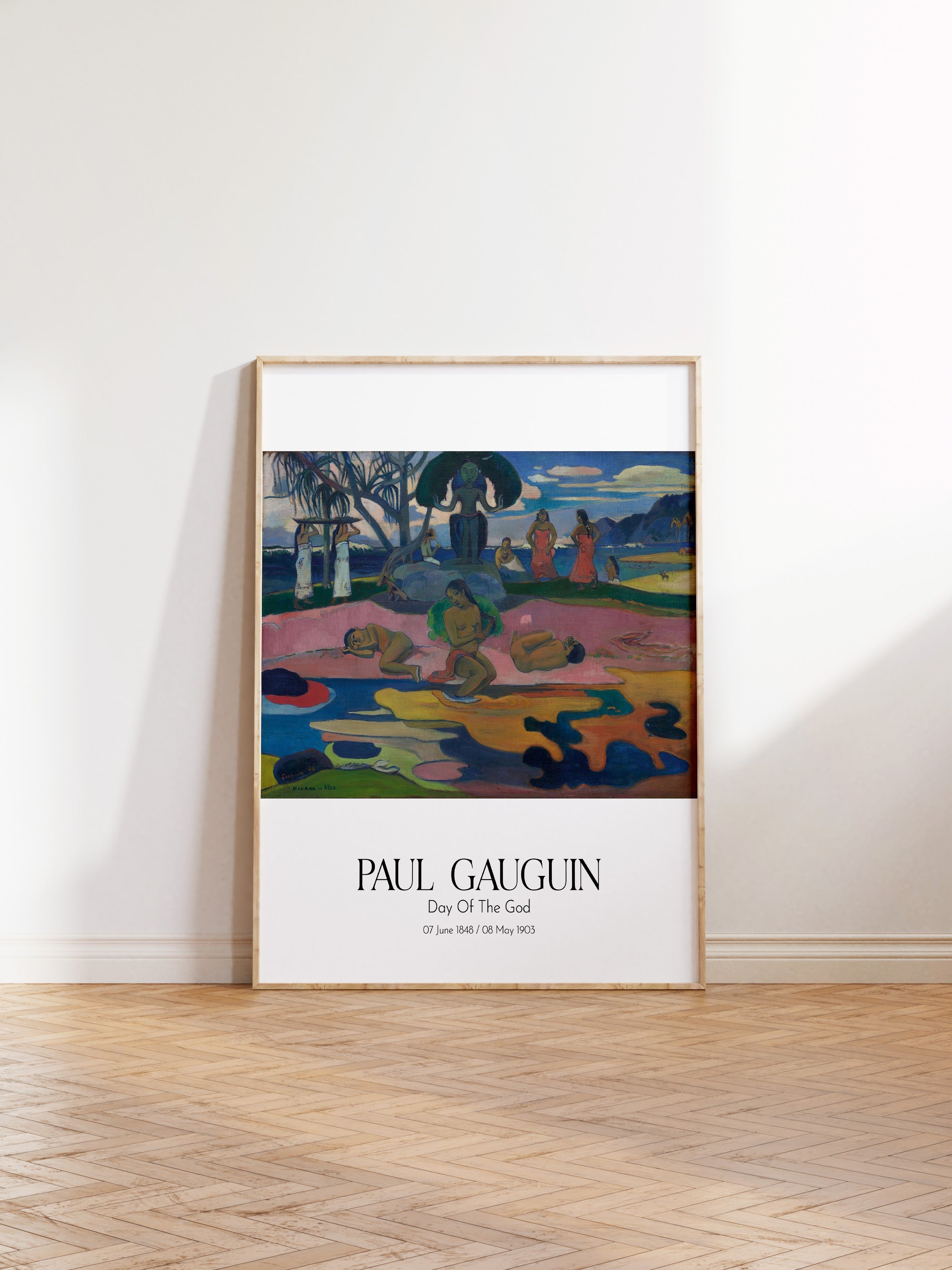 Paul Gauguin - Day Of The God, Ahşap Çerçeveli Tablo, Sanat Serisi NO:110570
