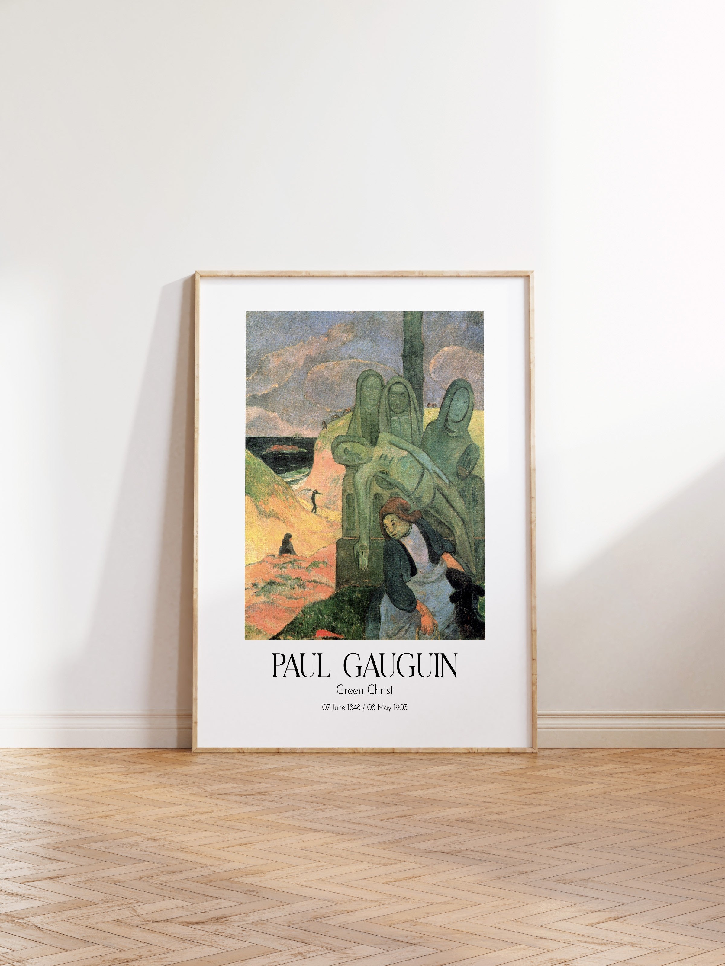 Paul Gauguin - Green Christ, Ahşap Çerçeveli Tablo, Sanat Serisi NO:110572