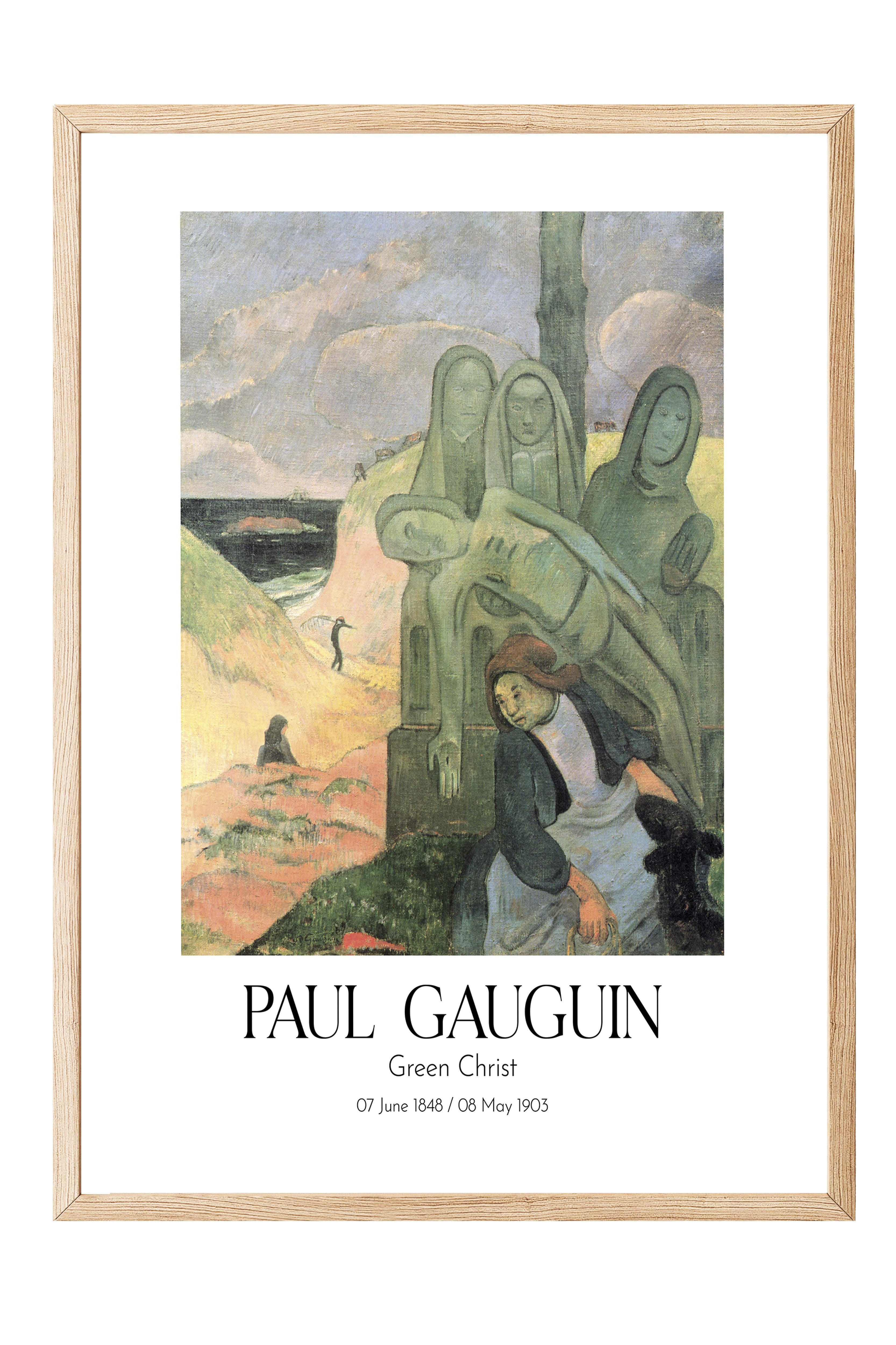 Paul Gauguin - Green Christ, Ahşap Çerçeveli Tablo, Sanat Serisi NO:110572