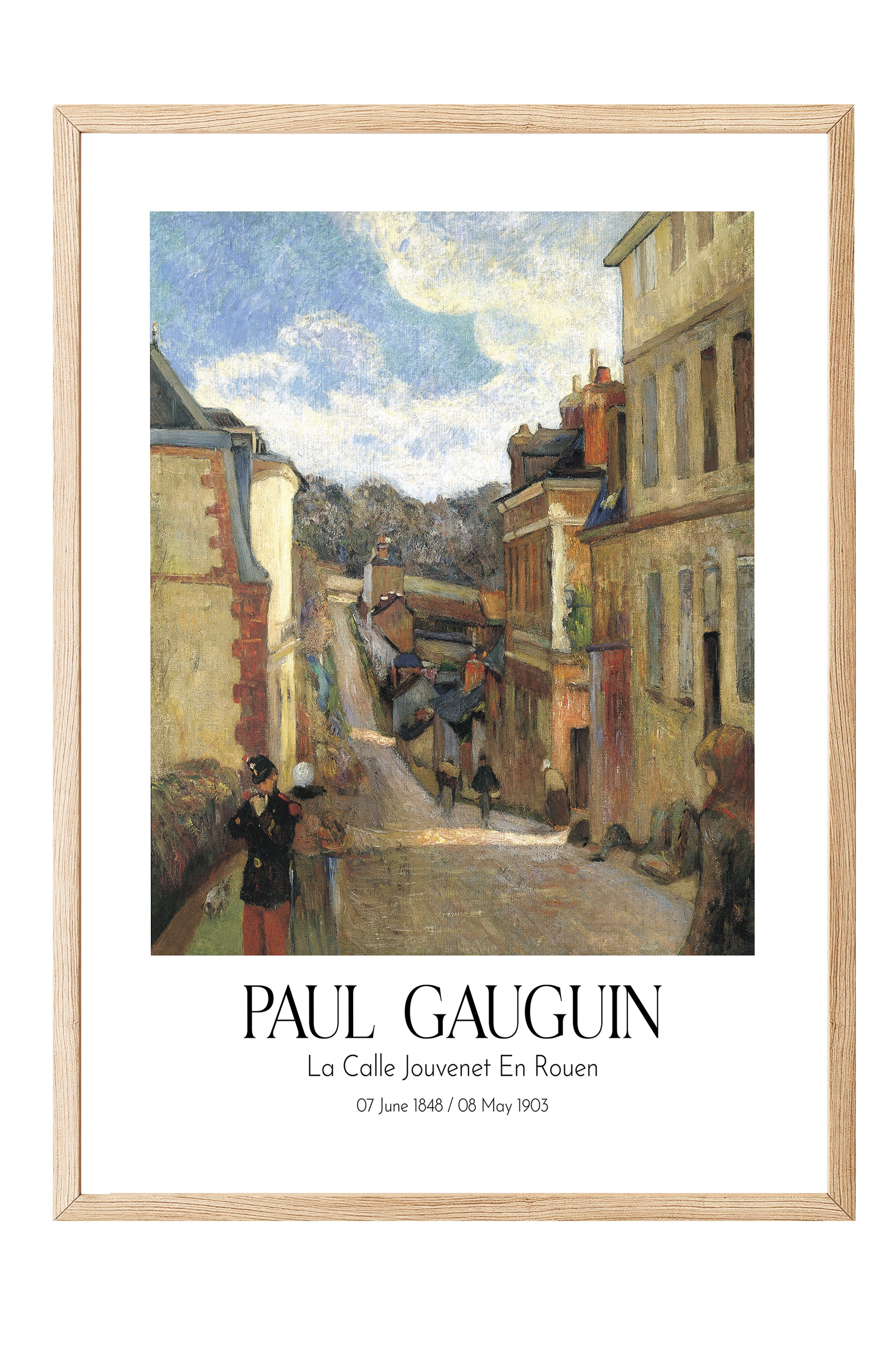 Paul Gauguin - La Calle Jouvenet En Rouen, Ahşap Çerçeveli Tablo, Sanat Serisi NO:110548