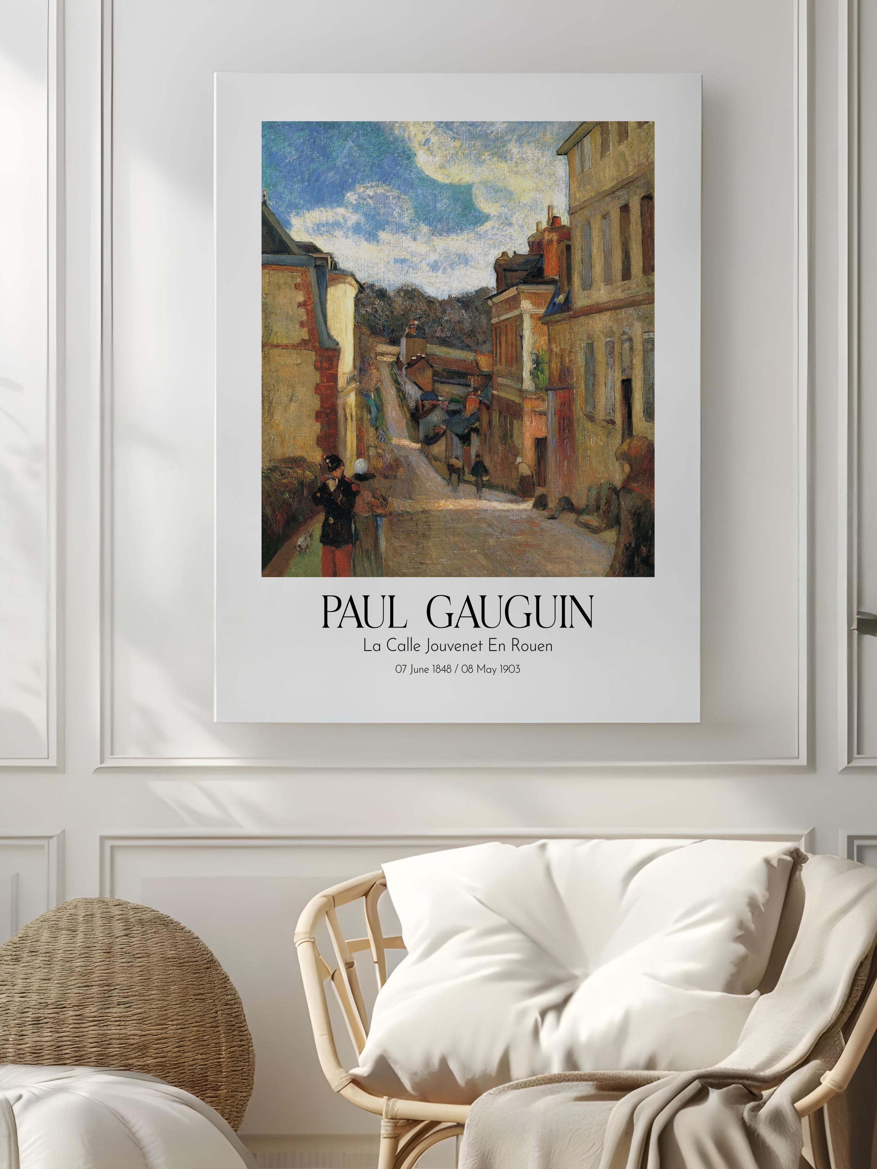 Paul Gauguin - La Calle Jouvenet En Rouen, Kanvas Tablo, Sanat Serisi NO:110548