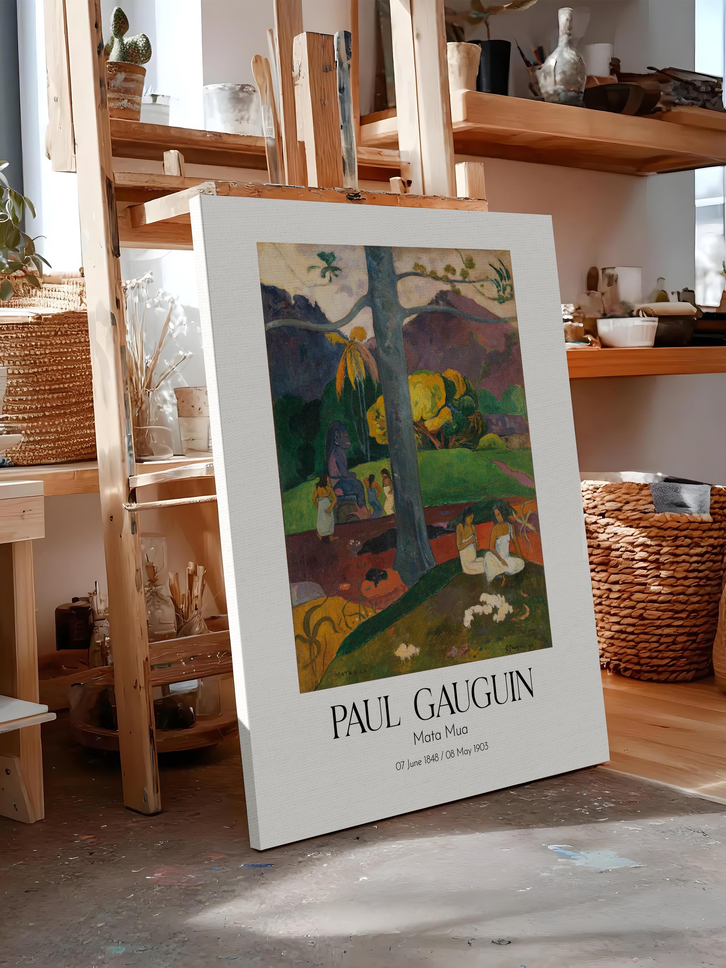 Paul Gauguin - Mata Mua, Kanvas Tablo, Sanat Serisi NO:110574