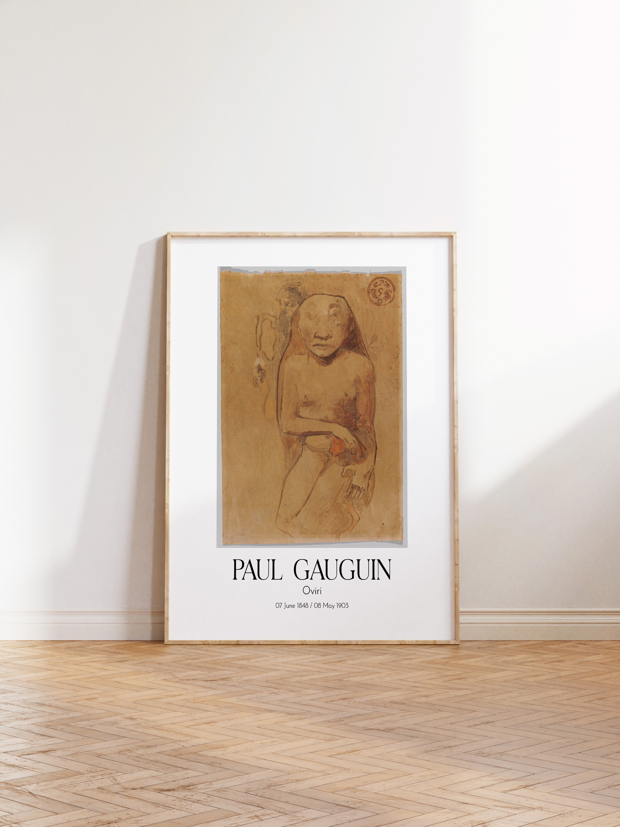 Paul Gauguin - Oviri, Ahşap Çerçeveli Tablo, Sanat Serisi NO:110552