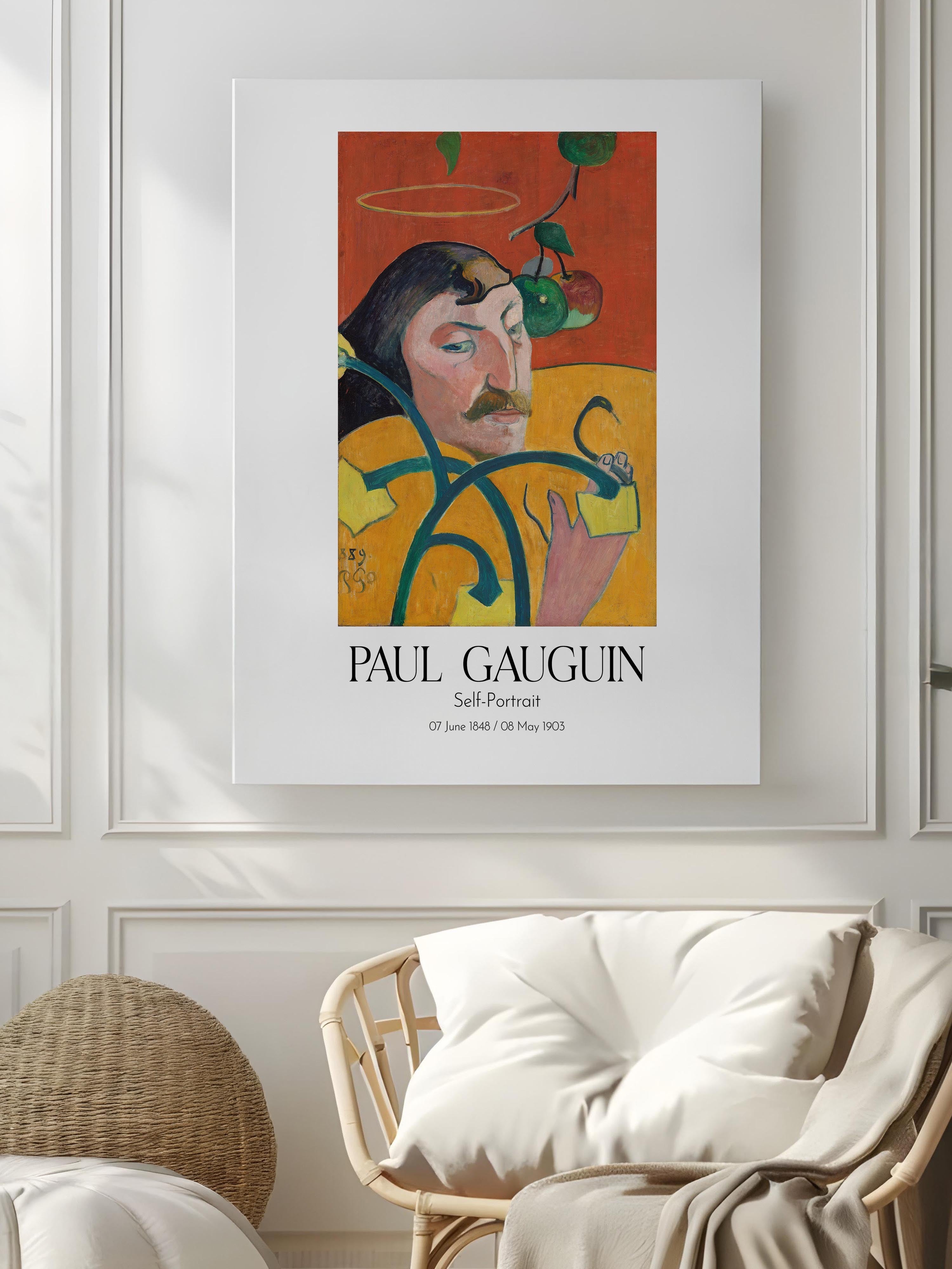 Paul Gauguin - Self-Portrait, Kanvas Tablo, Sanat Serisi NO:110558