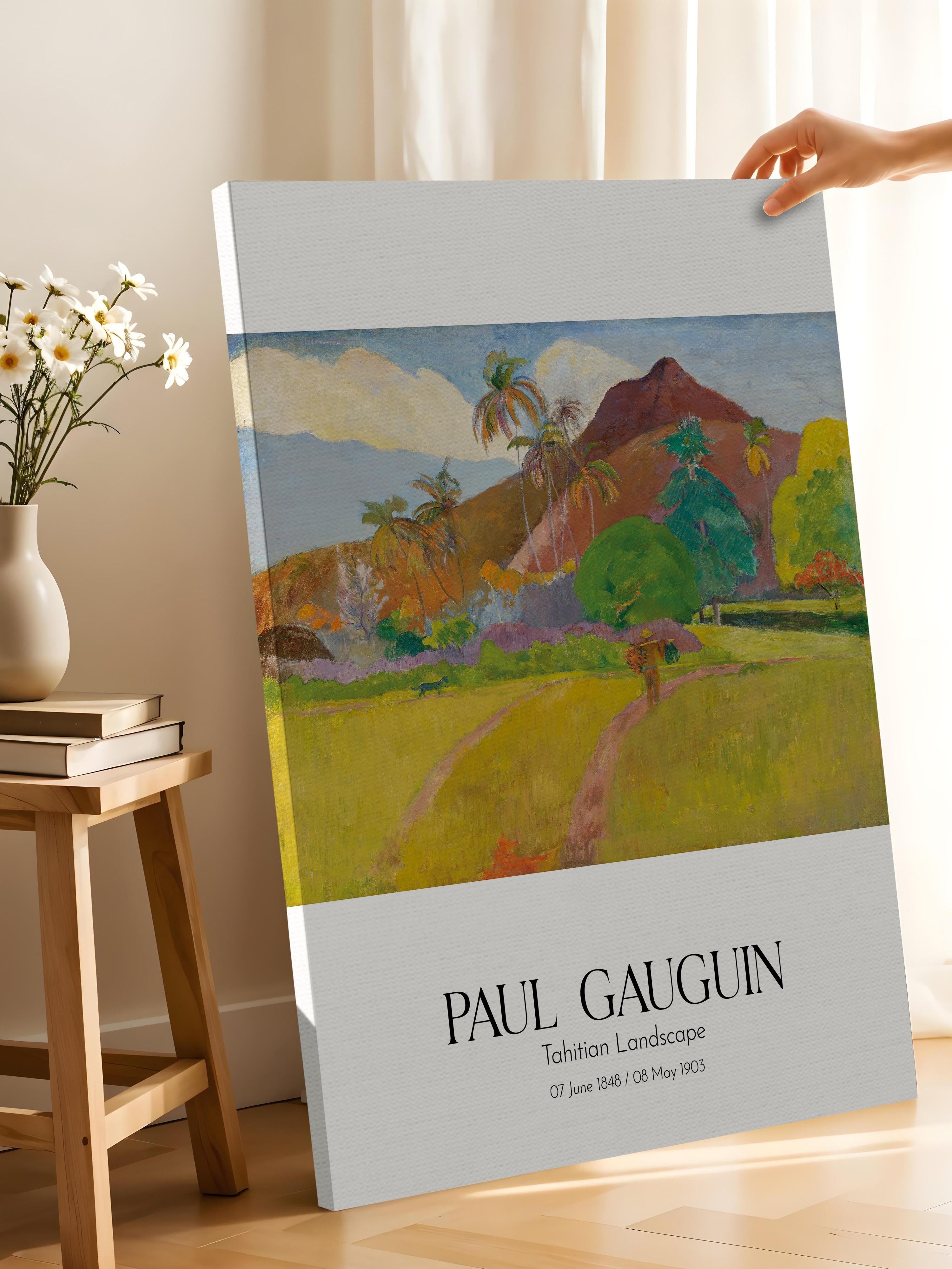 Paul Gauguin - Tahitian Landscape, Kanvas Tablo, Sanat Serisi NO:110560