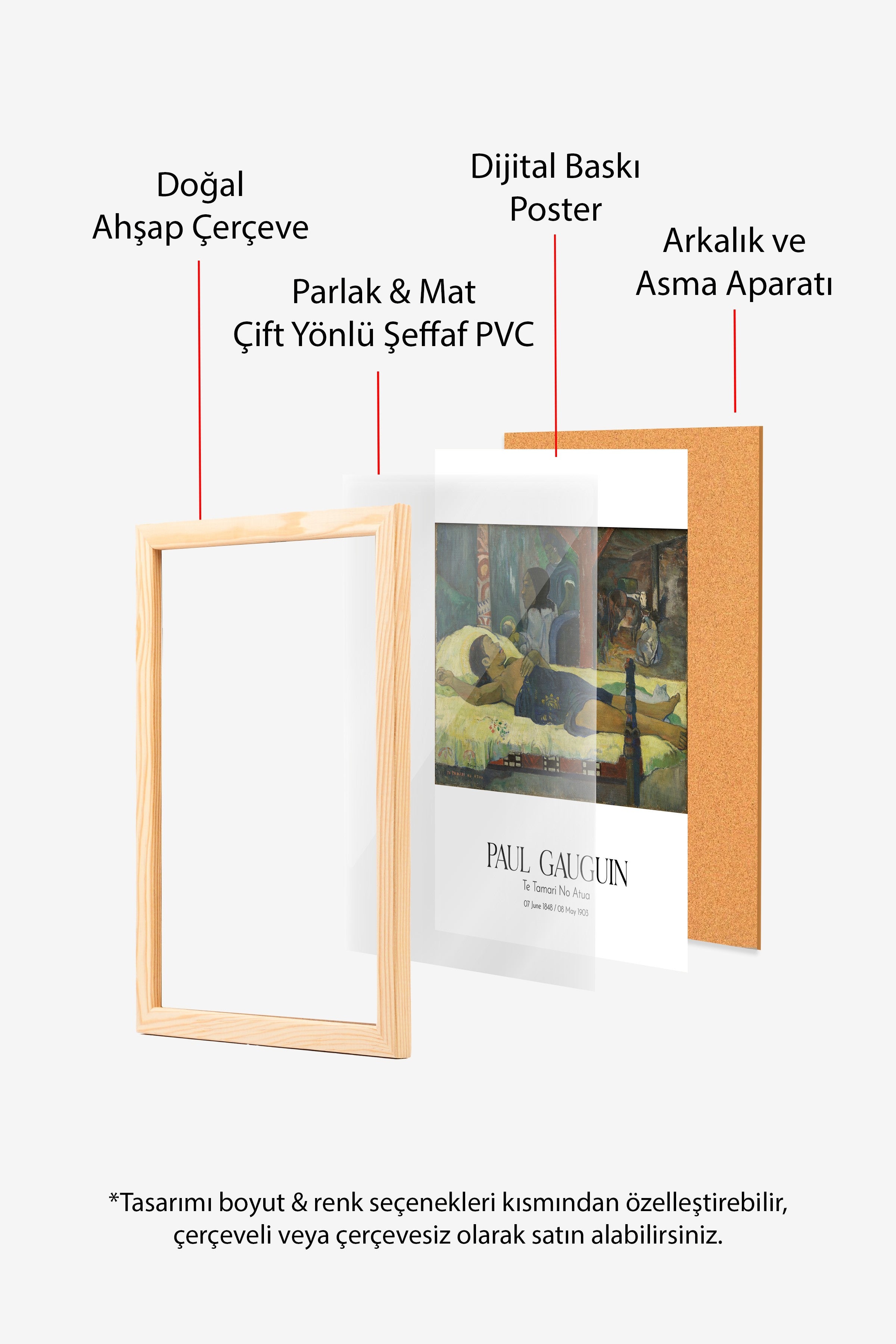 Paul Gauguin - Te Tamari No Atua, Ahşap Çerçeveli Tablo, Sanat Serisi NO:110561