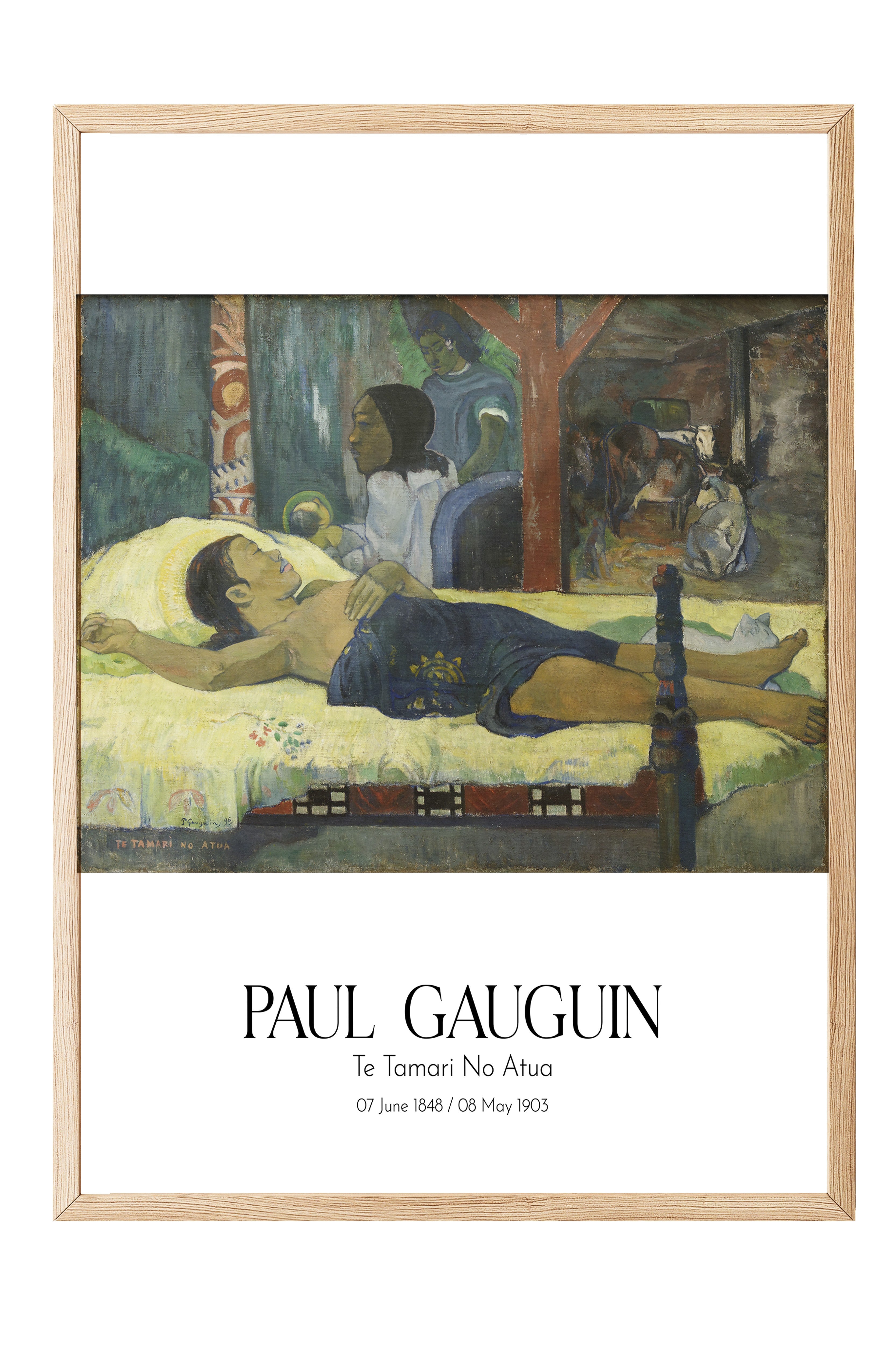 Paul Gauguin - Te Tamari No Atua, Ahşap Çerçeveli Tablo, Sanat Serisi NO:110561