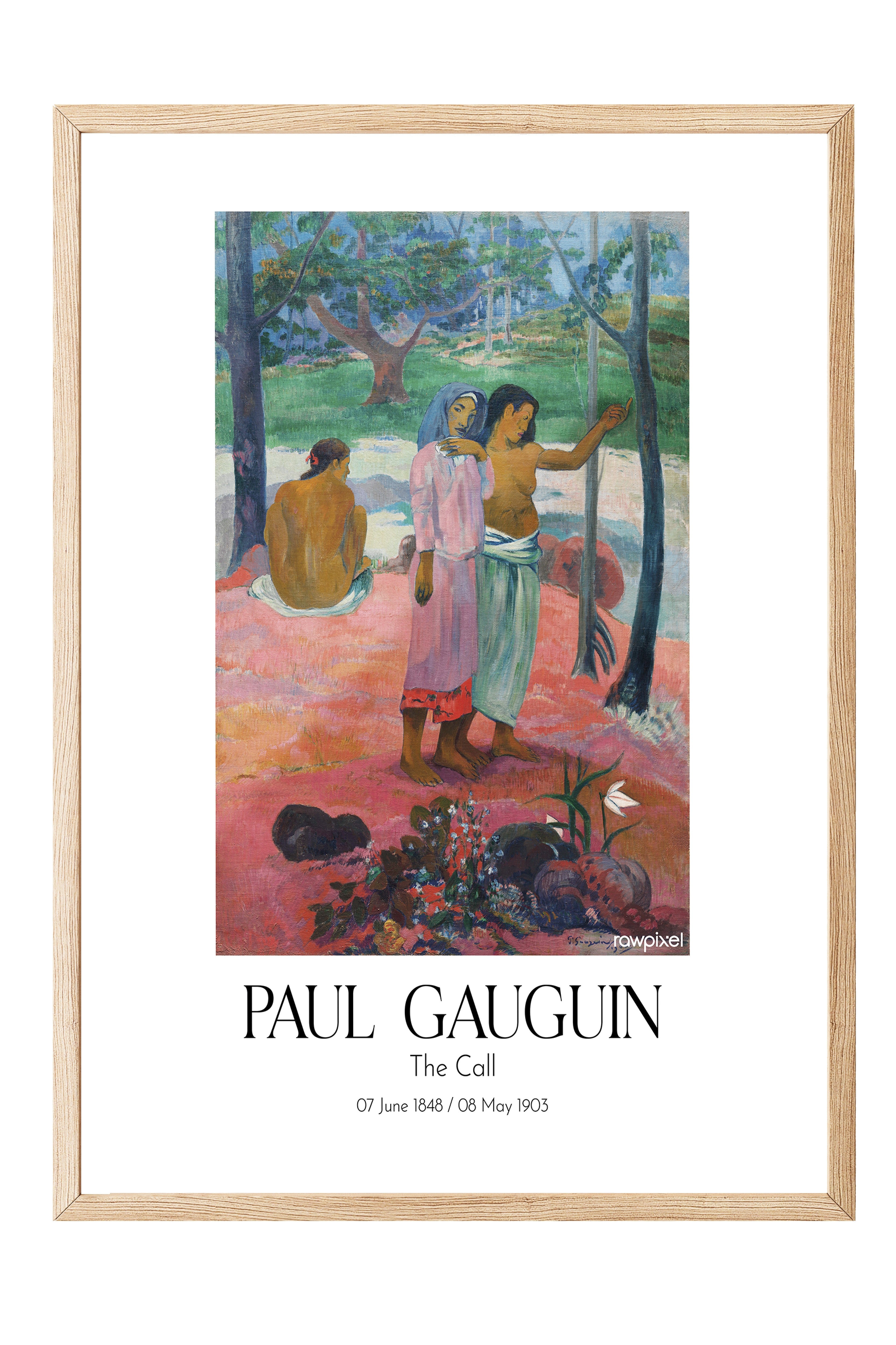 Paul Gauguin - The Call, Ahşap Çerçeveli Tablo, Sanat Serisi NO:110562