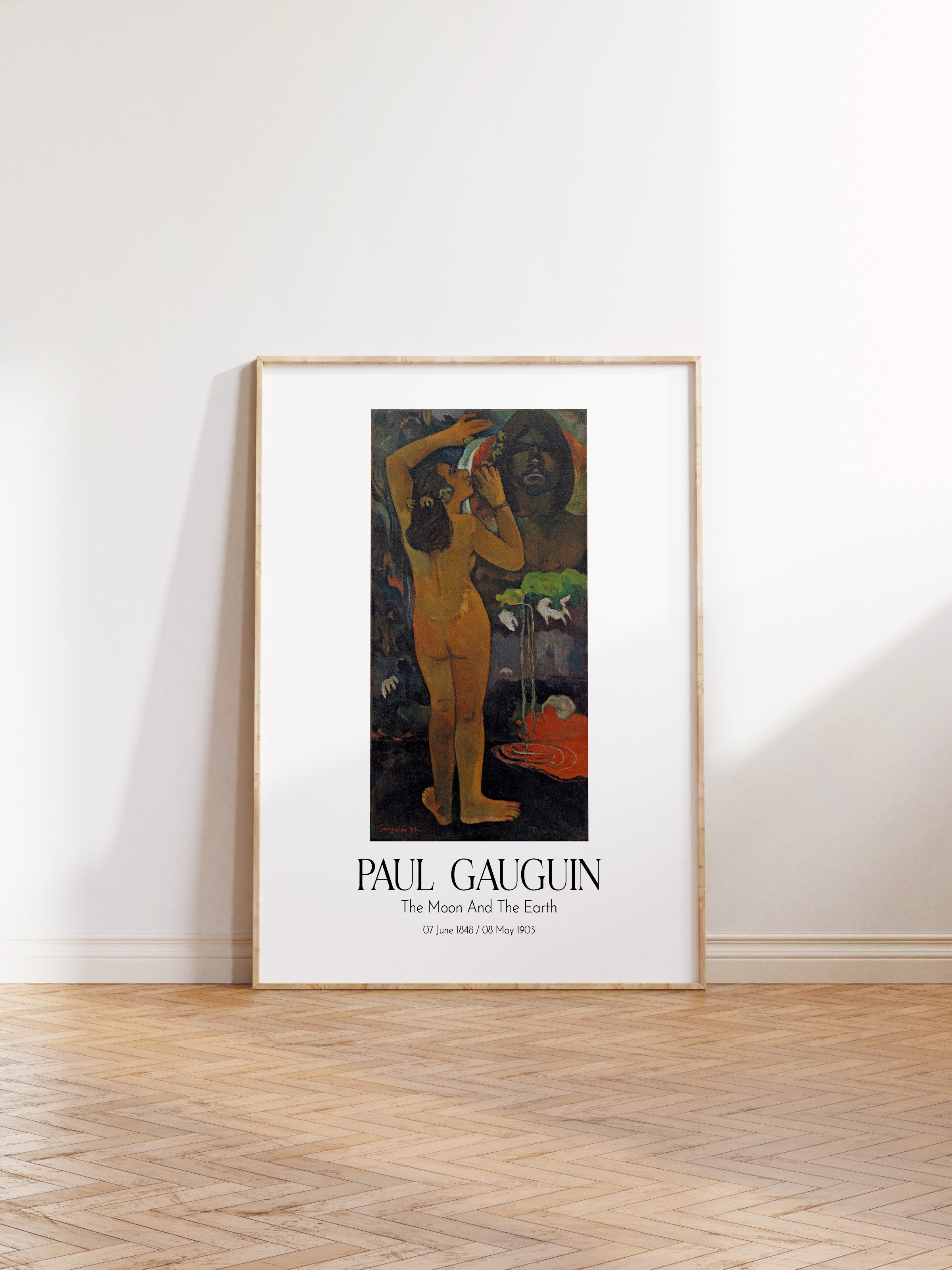 Paul Gauguin - The Moon And The Earth, Ahşap Çerçeveli Tablo, Sanat Serisi NO:110563