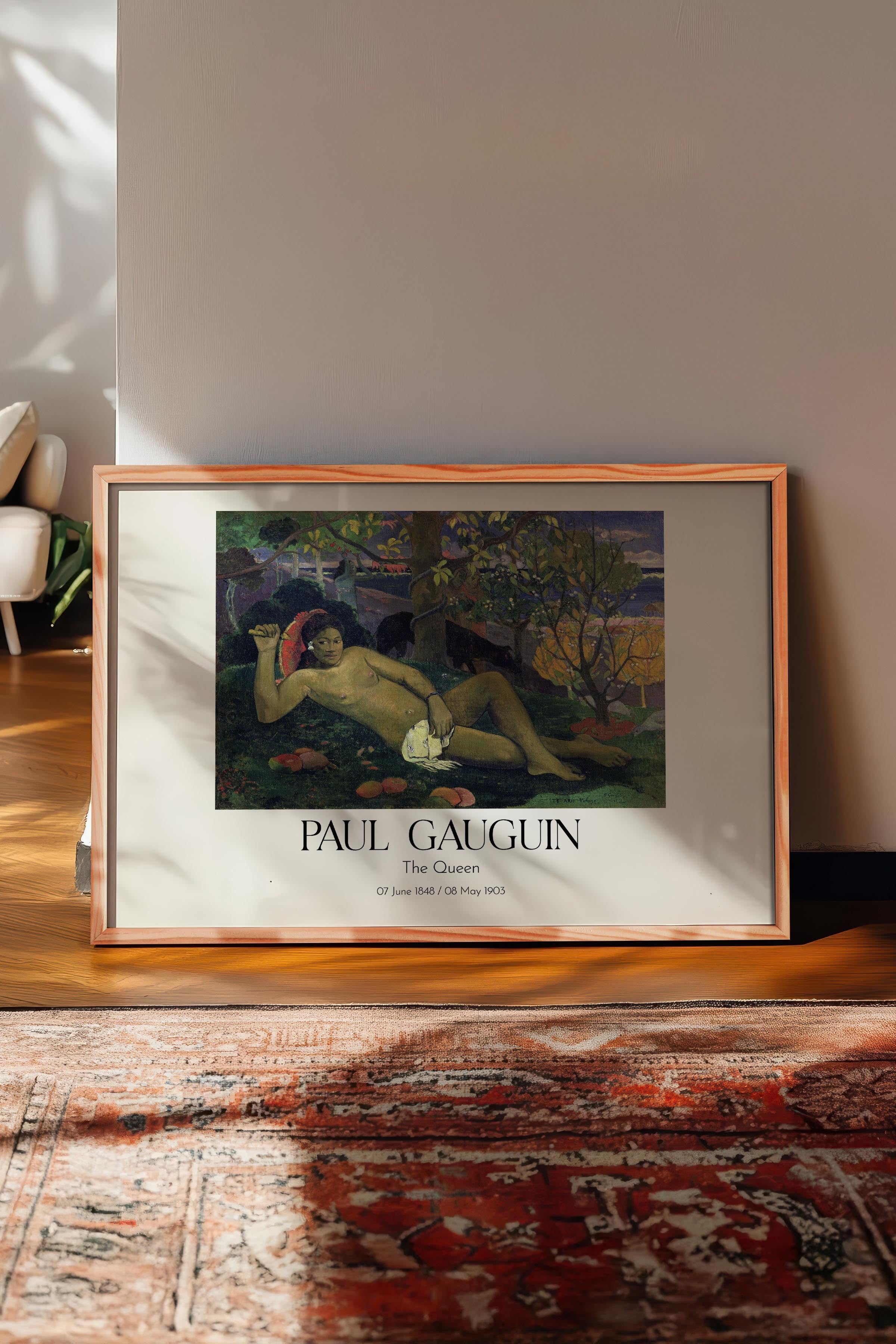 Paul Gauguin - The Queen, Ahşap Çerçeveli Tablo, Sanat Serisi NO:110585