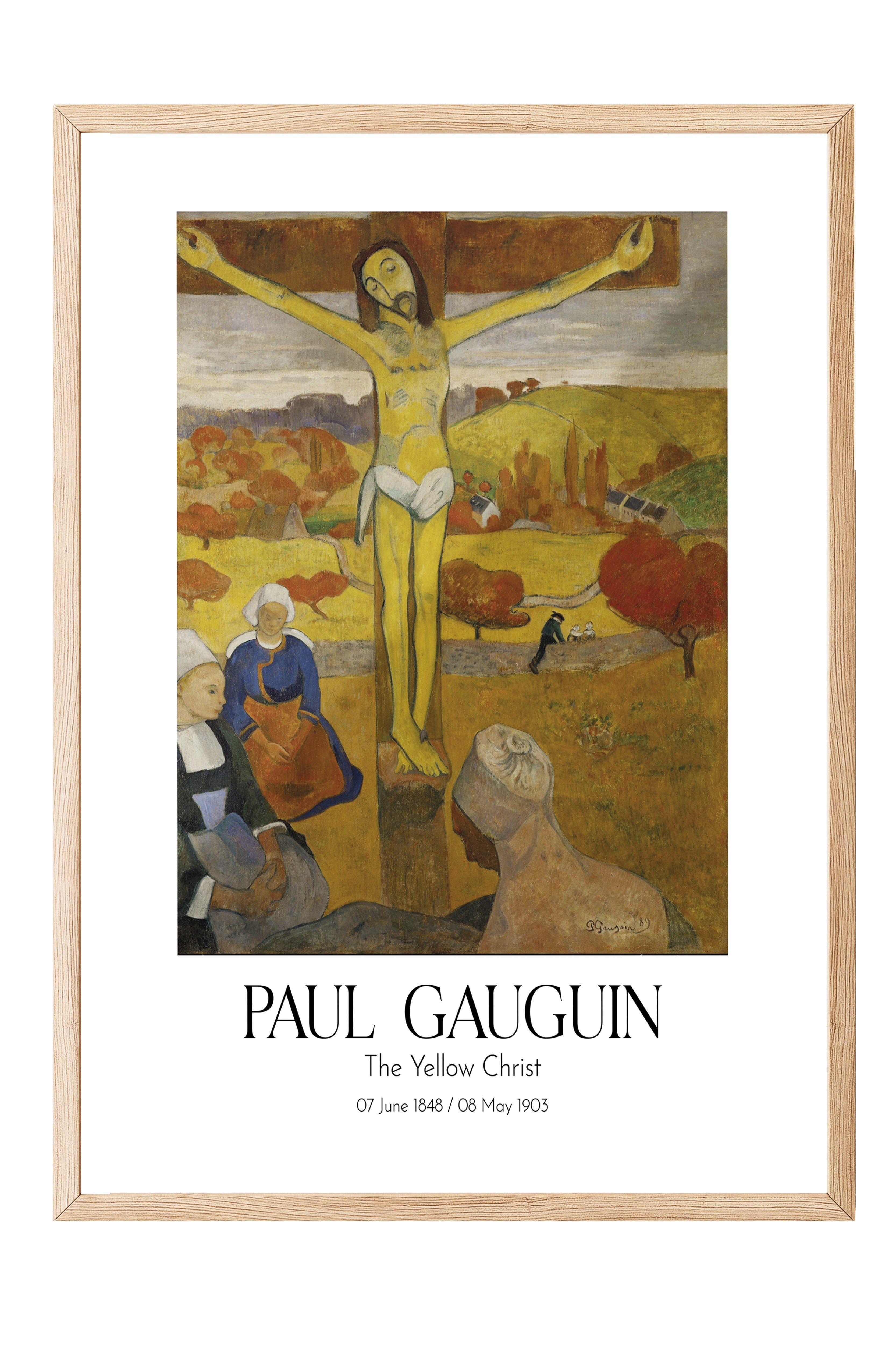 Paul Gauguin - The Yellow Christ, Ahşap Çerçeveli Tablo, Sanat Serisi NO:110556