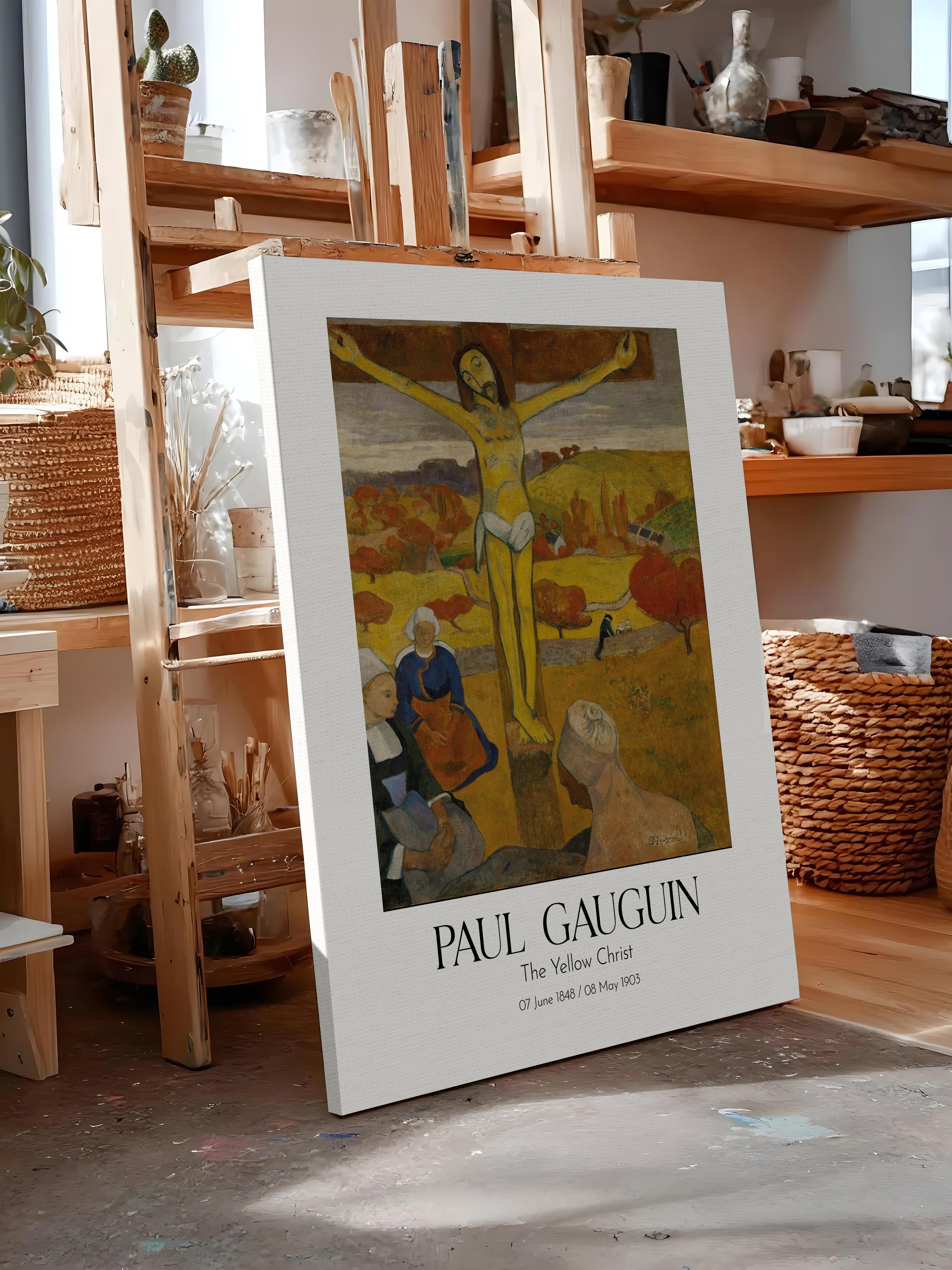 Paul Gauguin - The Yellow Christ, Kanvas Tablo, Sanat Serisi NO:110556