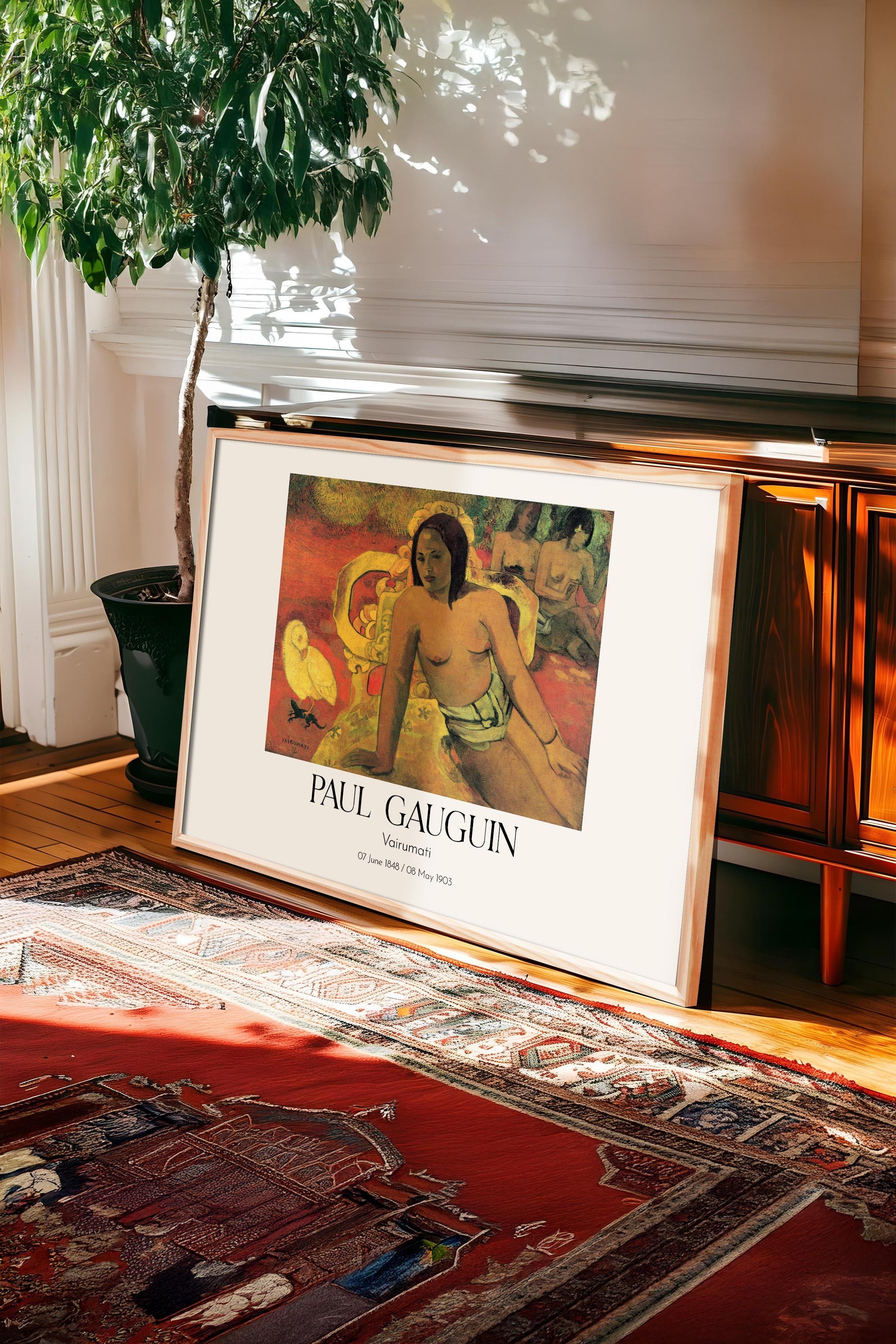 Paul Gauguin - Vairumati, Ahşap Çerçeveli Tablo, Sanat Serisi NO:110591