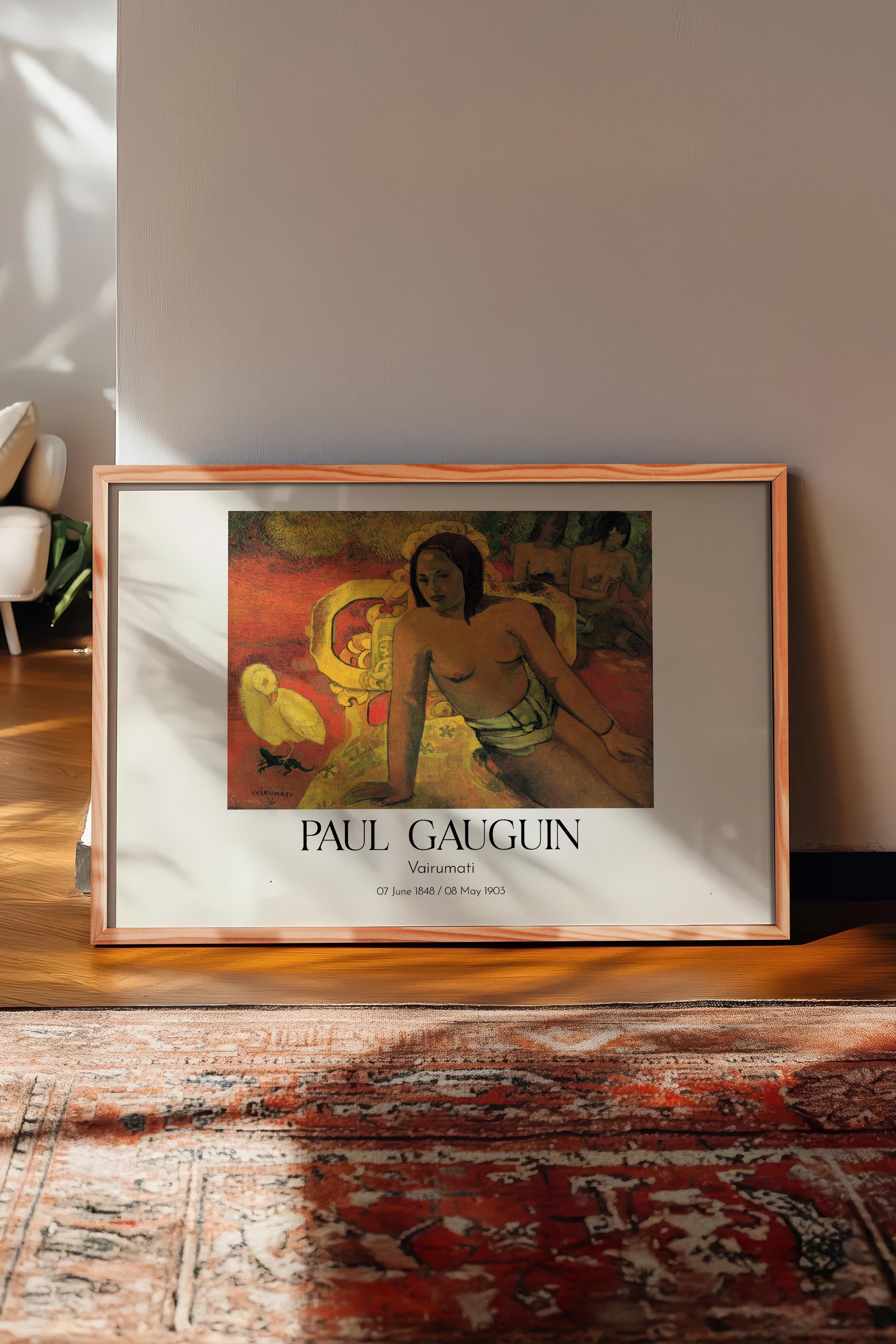 Paul Gauguin - Vairumati, Ahşap Çerçeveli Tablo, Sanat Serisi NO:110591