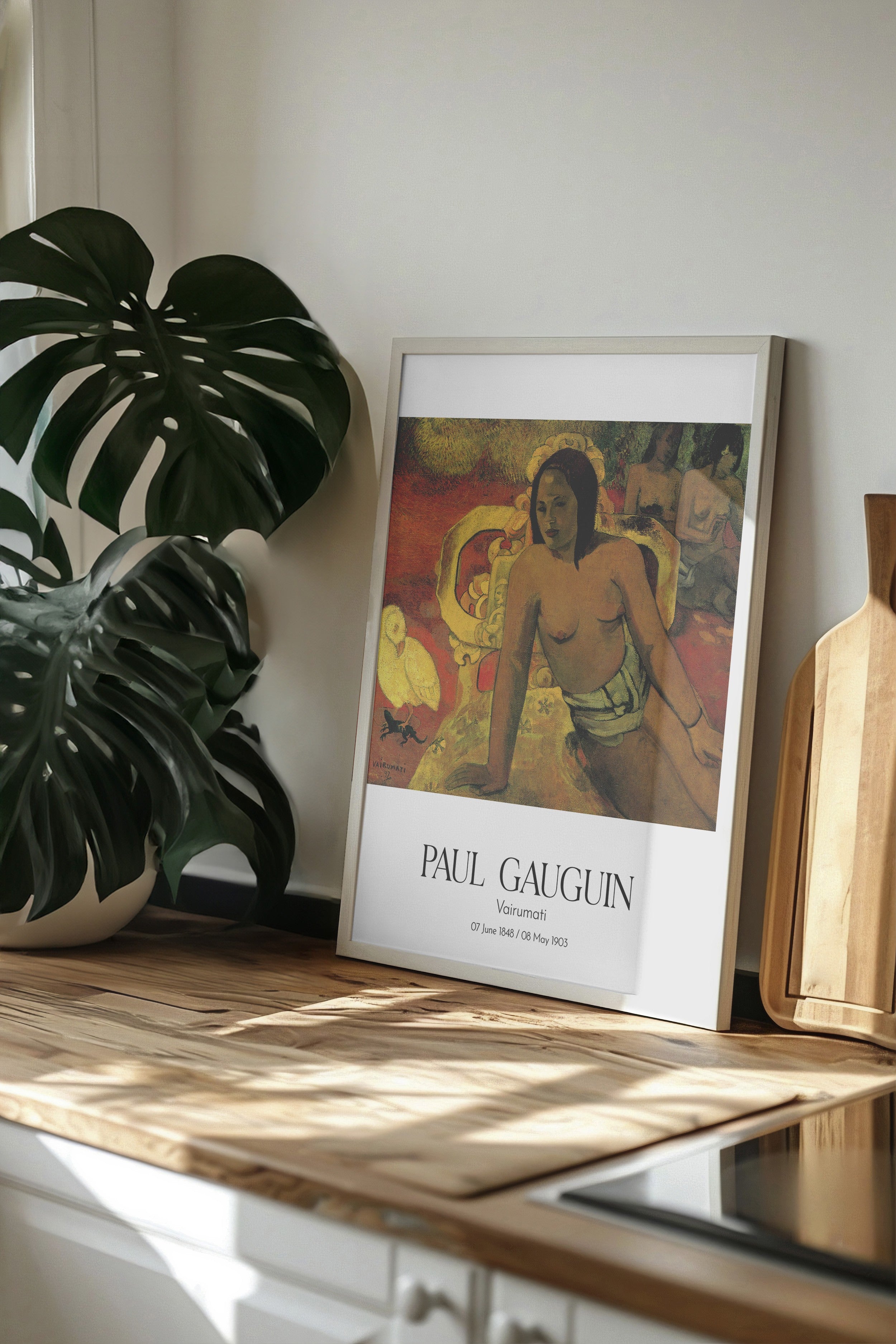 Paul Gauguin - Vairumati, Beyaz Çerçeveli Tablo, Sanat Serisi NO:110579