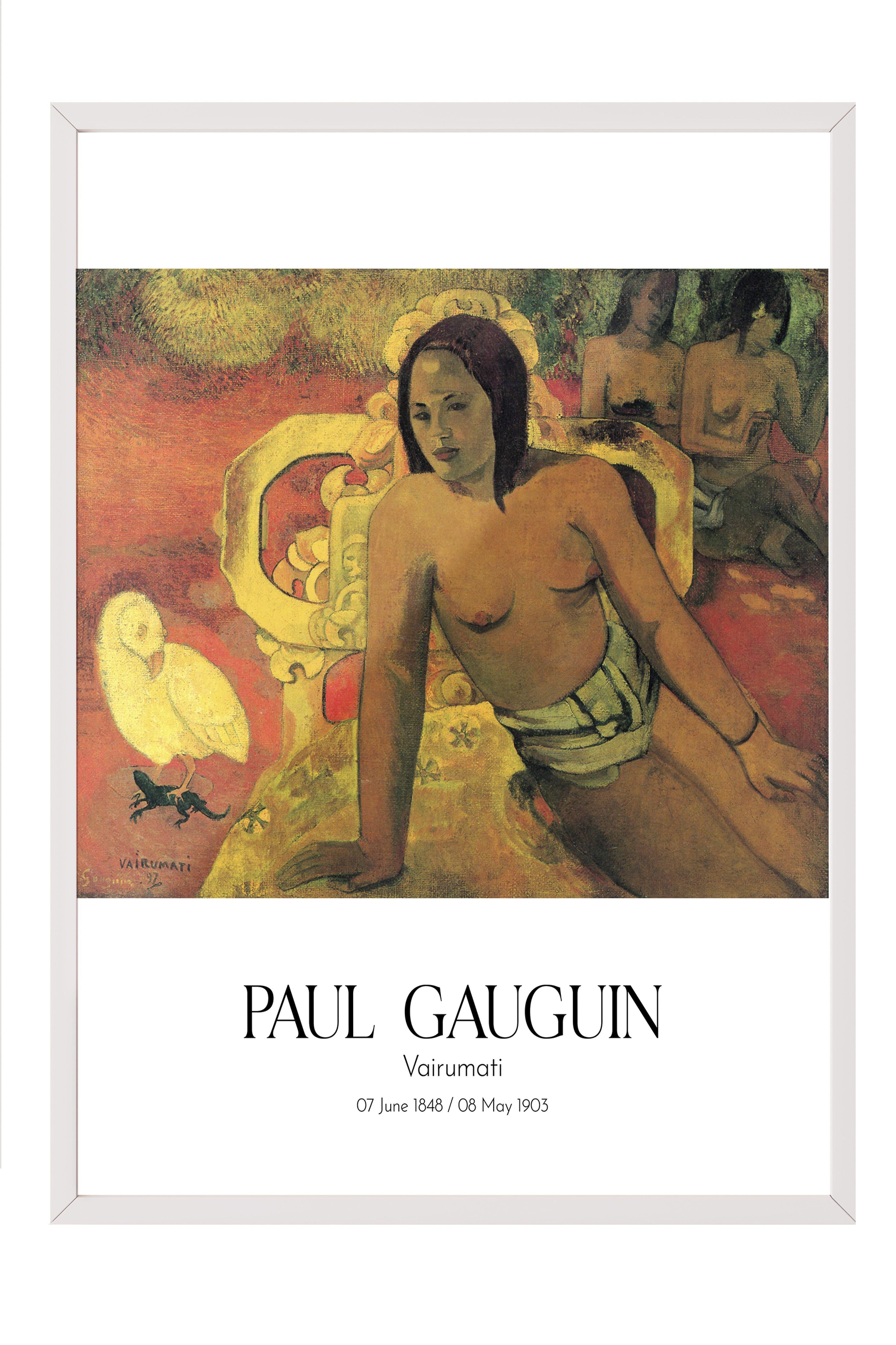 Paul Gauguin - Vairumati, Beyaz Çerçeveli Tablo, Sanat Serisi NO:110579