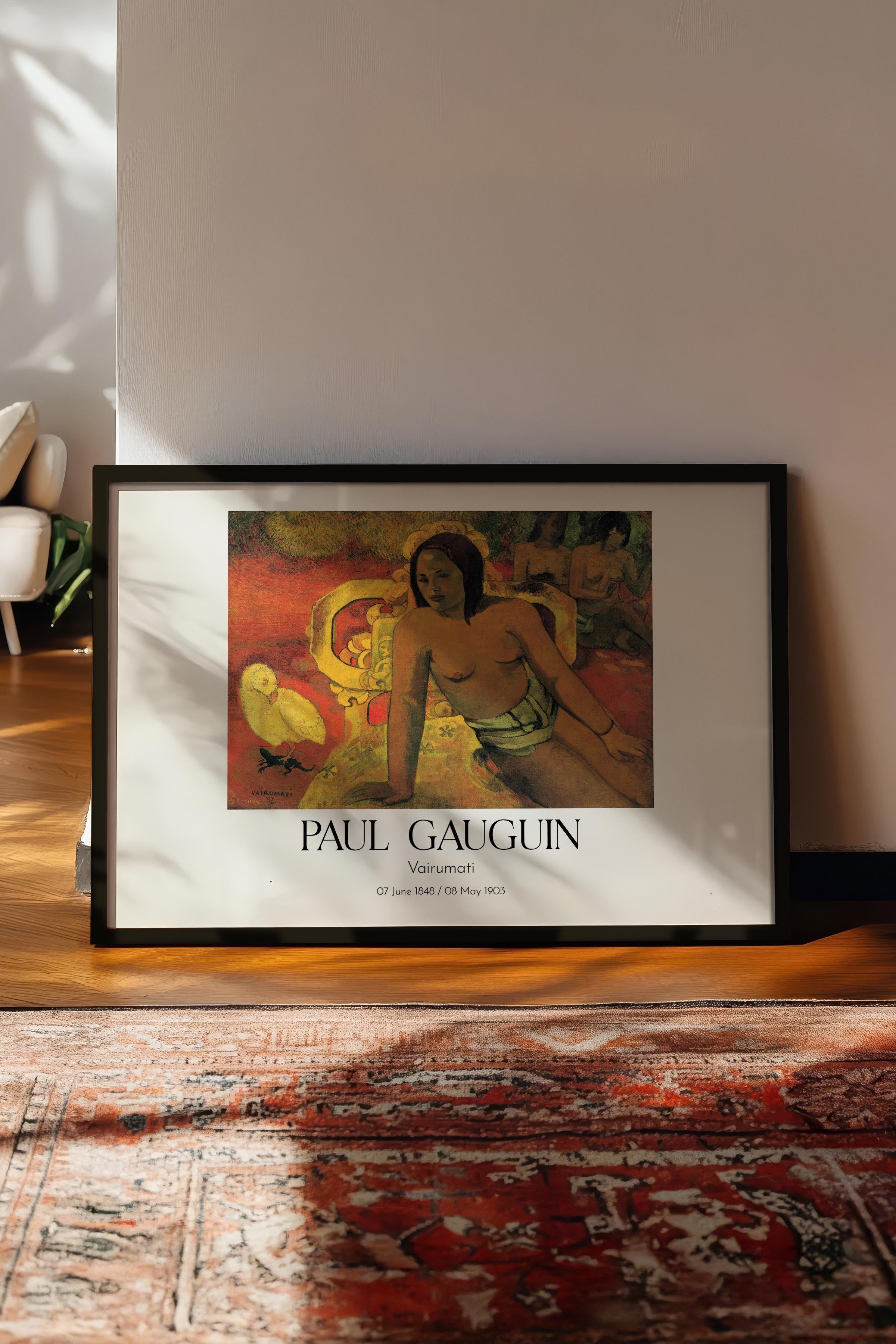 Paul Gauguin - Vairumati, Siyah Çerçeveli Tablo, Sanat Serisi NO:110591