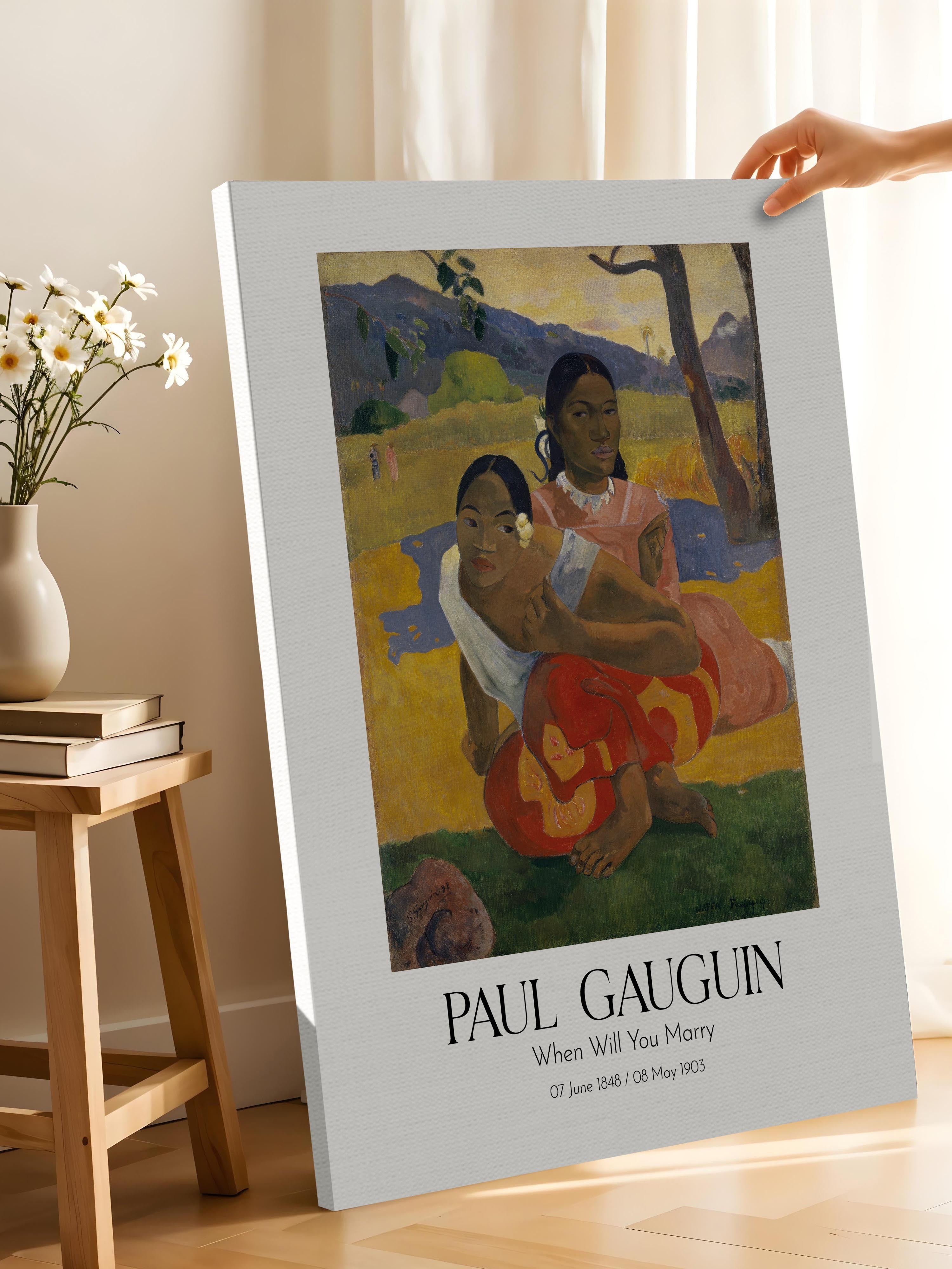 Paul Gauguin - When Will You Marry, Kanvas Tablo, Sanat Serisi NO:110581