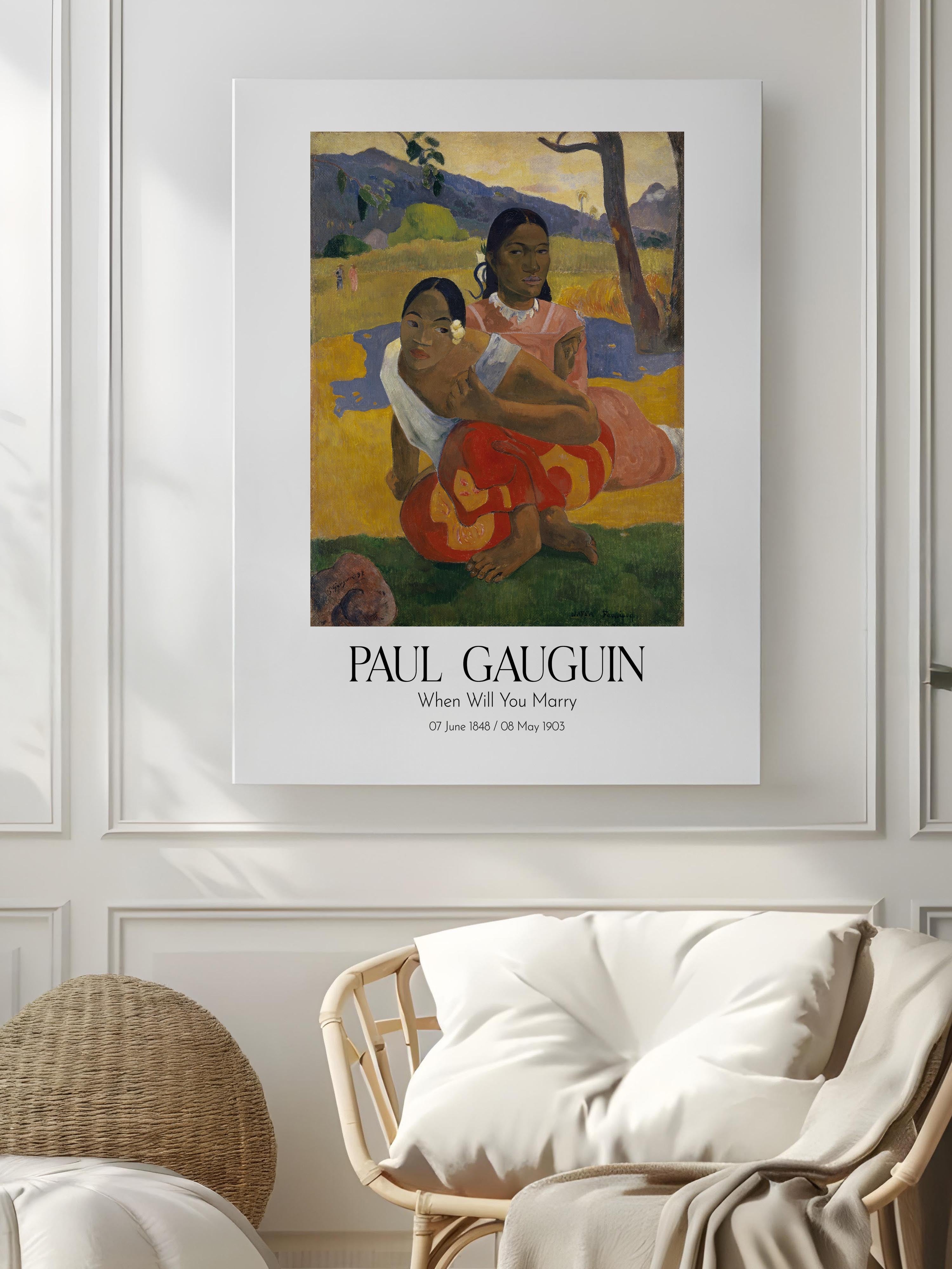 Paul Gauguin - When Will You Marry, Kanvas Tablo, Sanat Serisi NO:110581