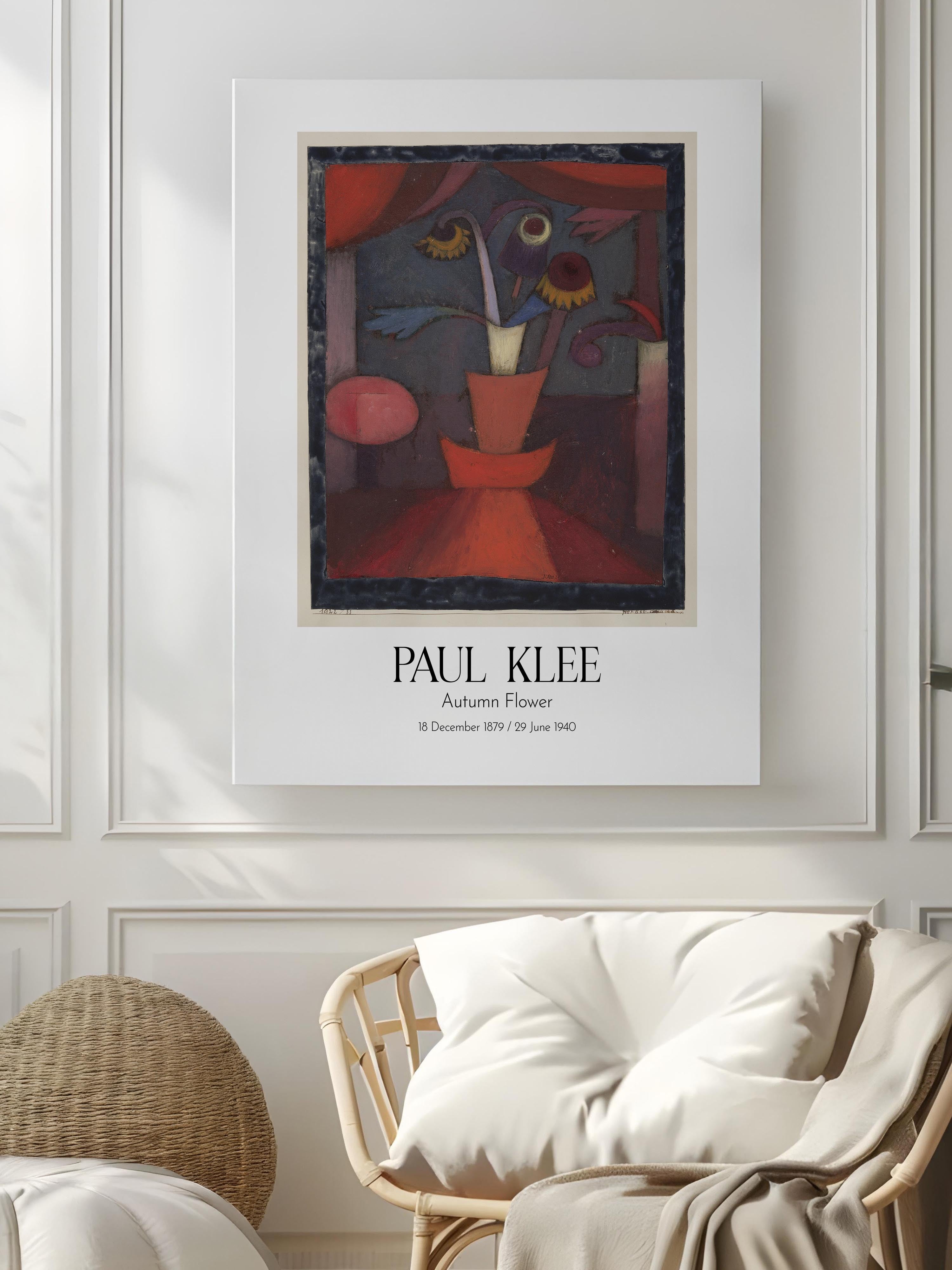 Paul Klee - Autumn Flower, Kanvas Tablo, Sanat Serisi NO:110108