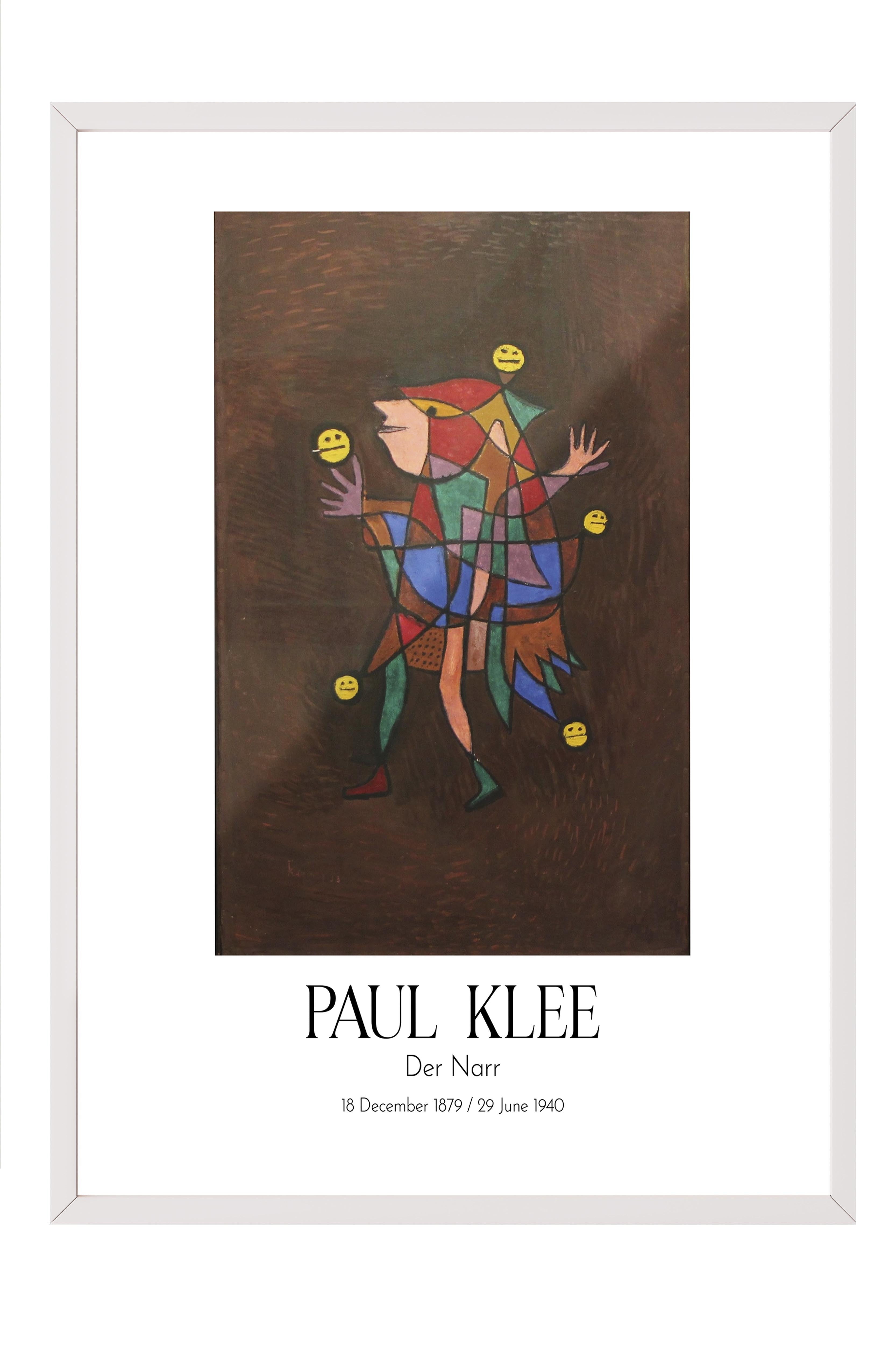 Paul Klee - Der Narr, Beyaz Çerçeveli Tablo, Sanat Serisi NO:110110