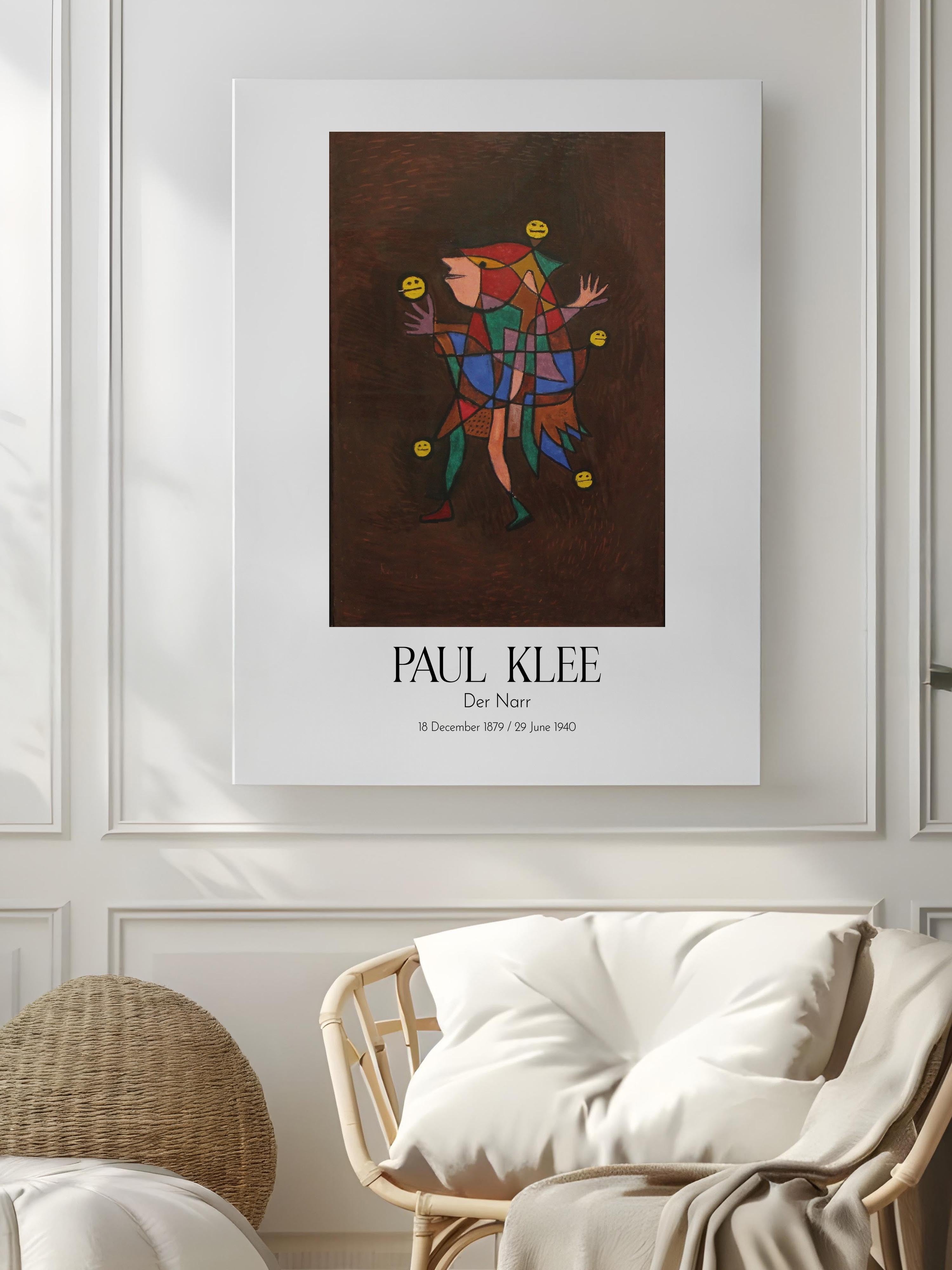 Paul Klee - Der Narr, Kanvas Tablo, Sanat Serisi NO:110110