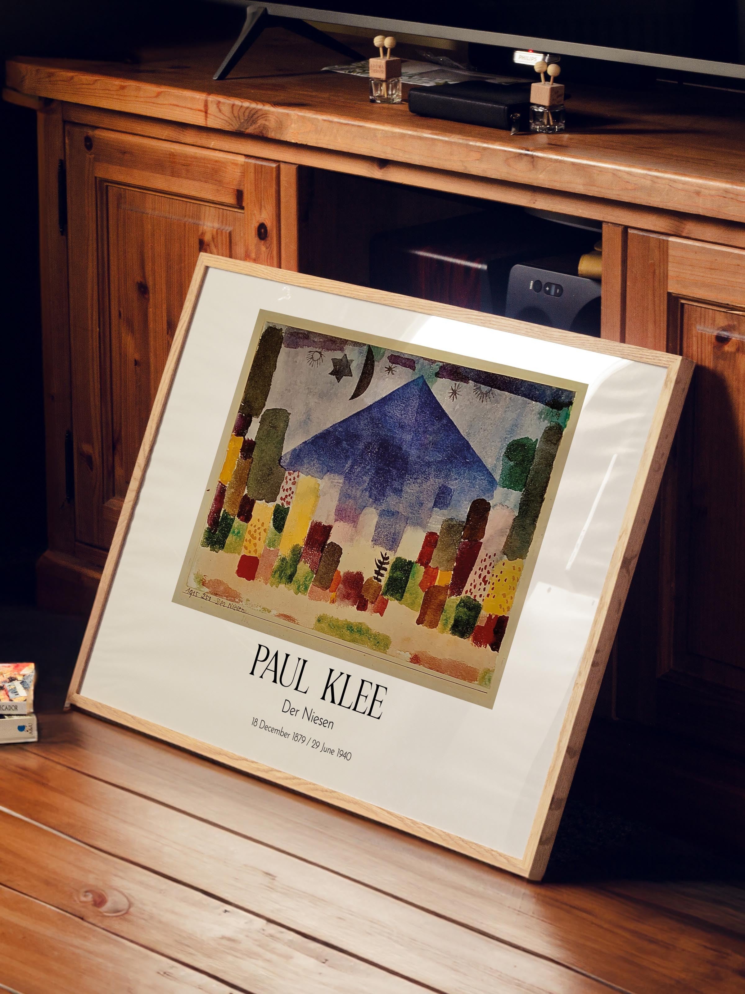 Paul Klee - Der Niesen, Ahşap Çerçeveli Tablo, Sanat Serisi NO:110126