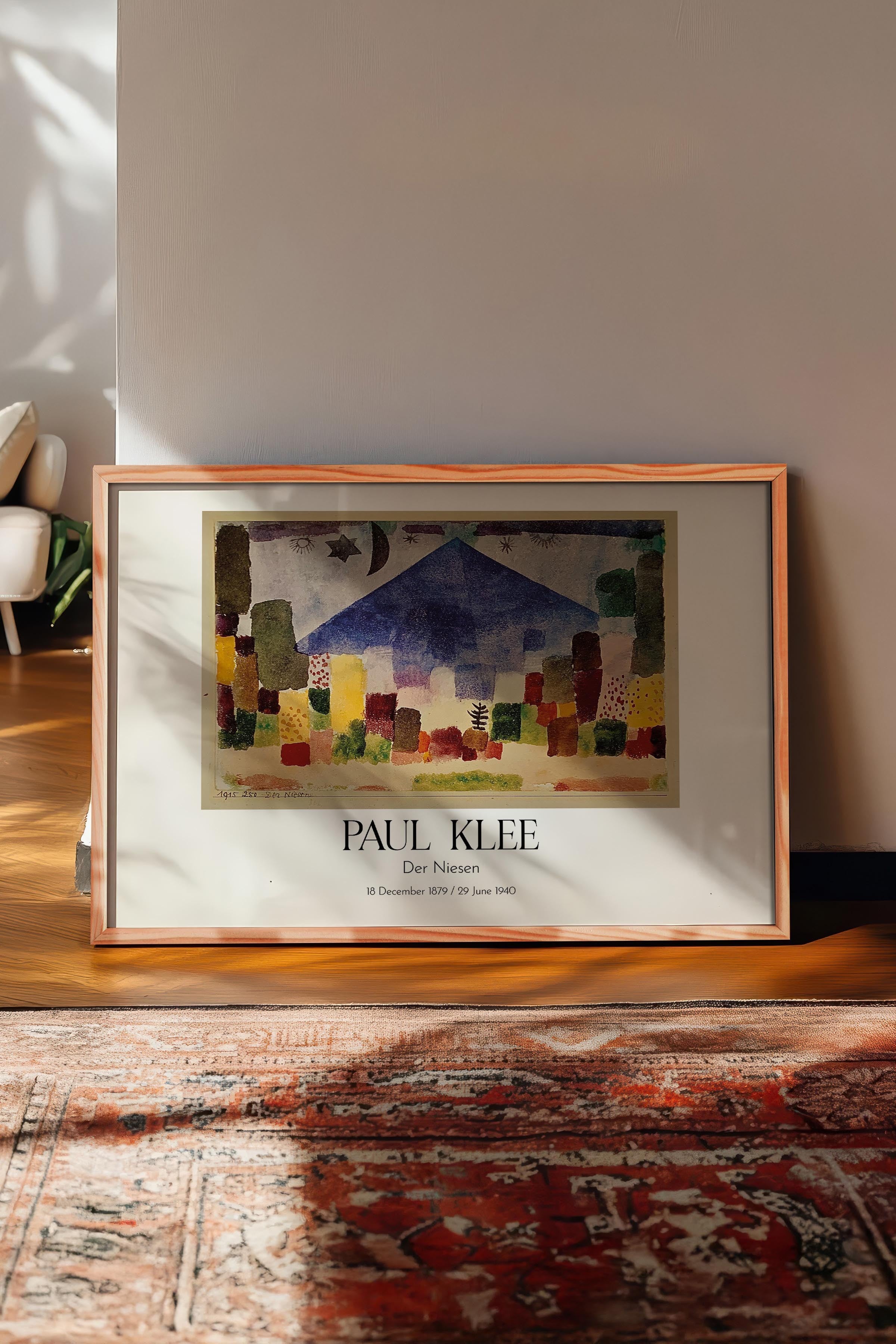 Paul Klee - Der Niesen, Ahşap Çerçeveli Tablo, Sanat Serisi NO:110126